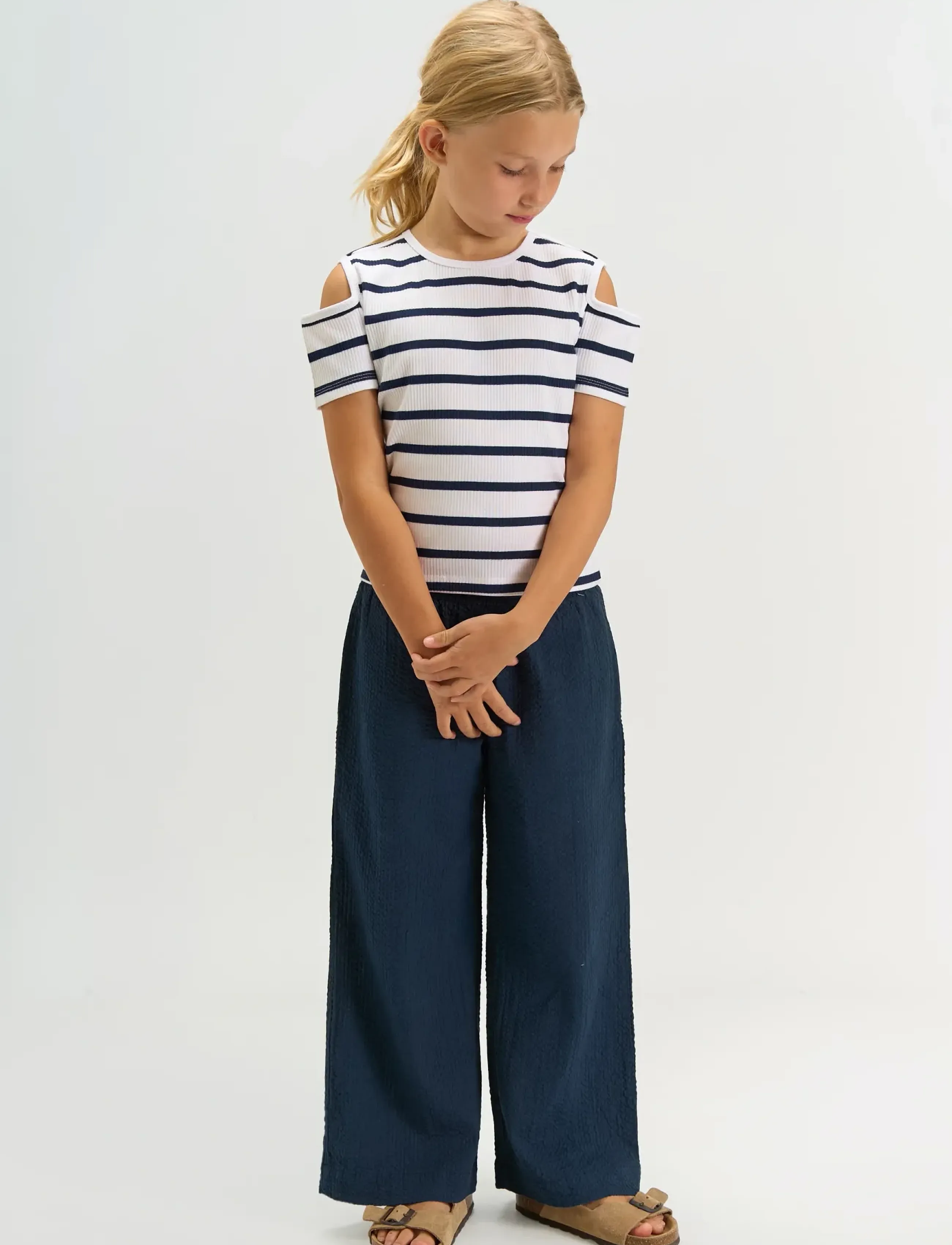 The New - TNTish S_S Rib Tee - kurzärmelige - navy blazer striped - 3