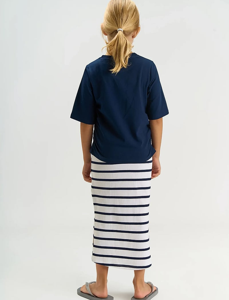 The New - TNTish Long Rib Skirt - maxi skirt - navy blazer striped - 4