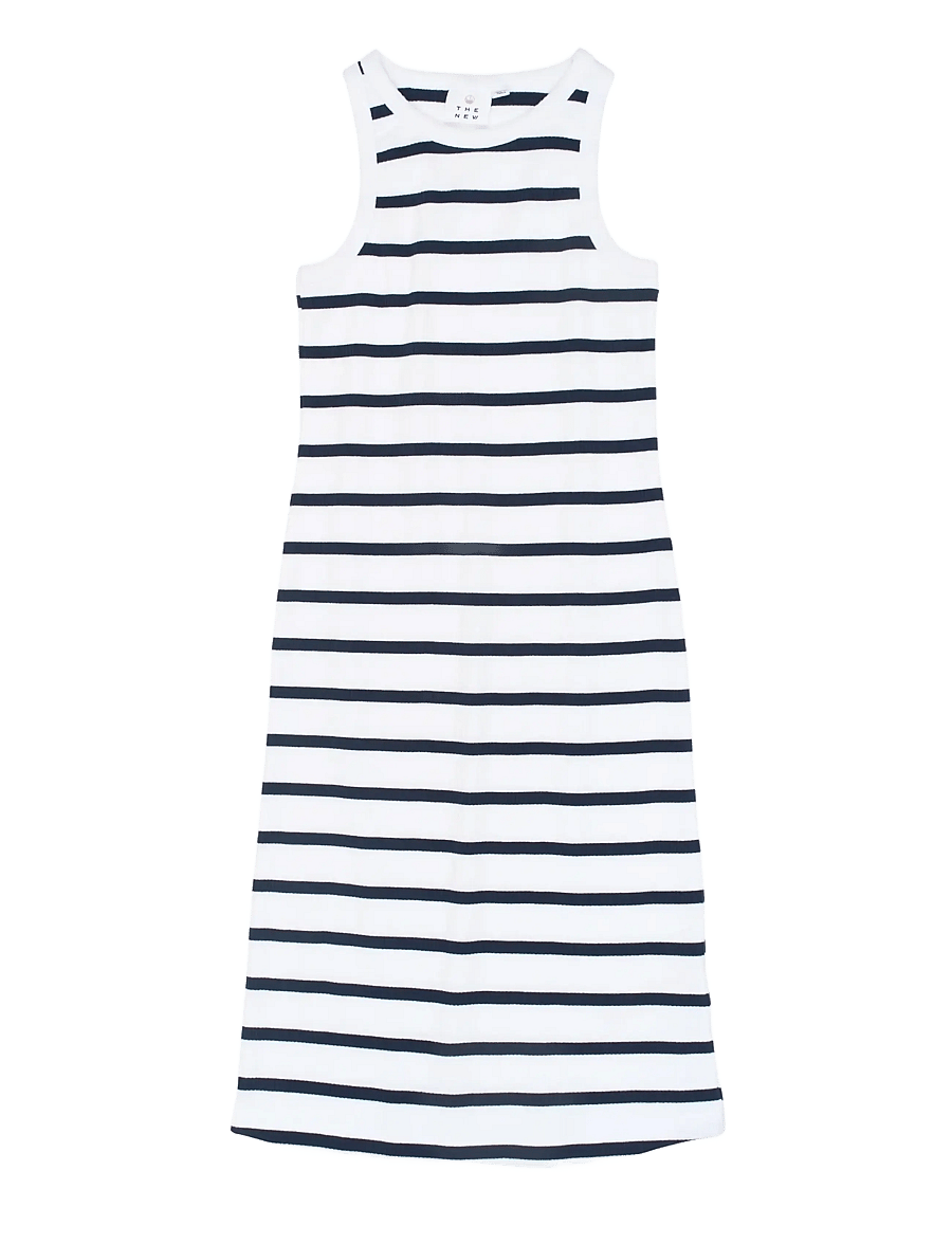 The New - TNTish S_L Rib Dress - Ærmeløse hverdagskjoler - navy blazer striped - 1