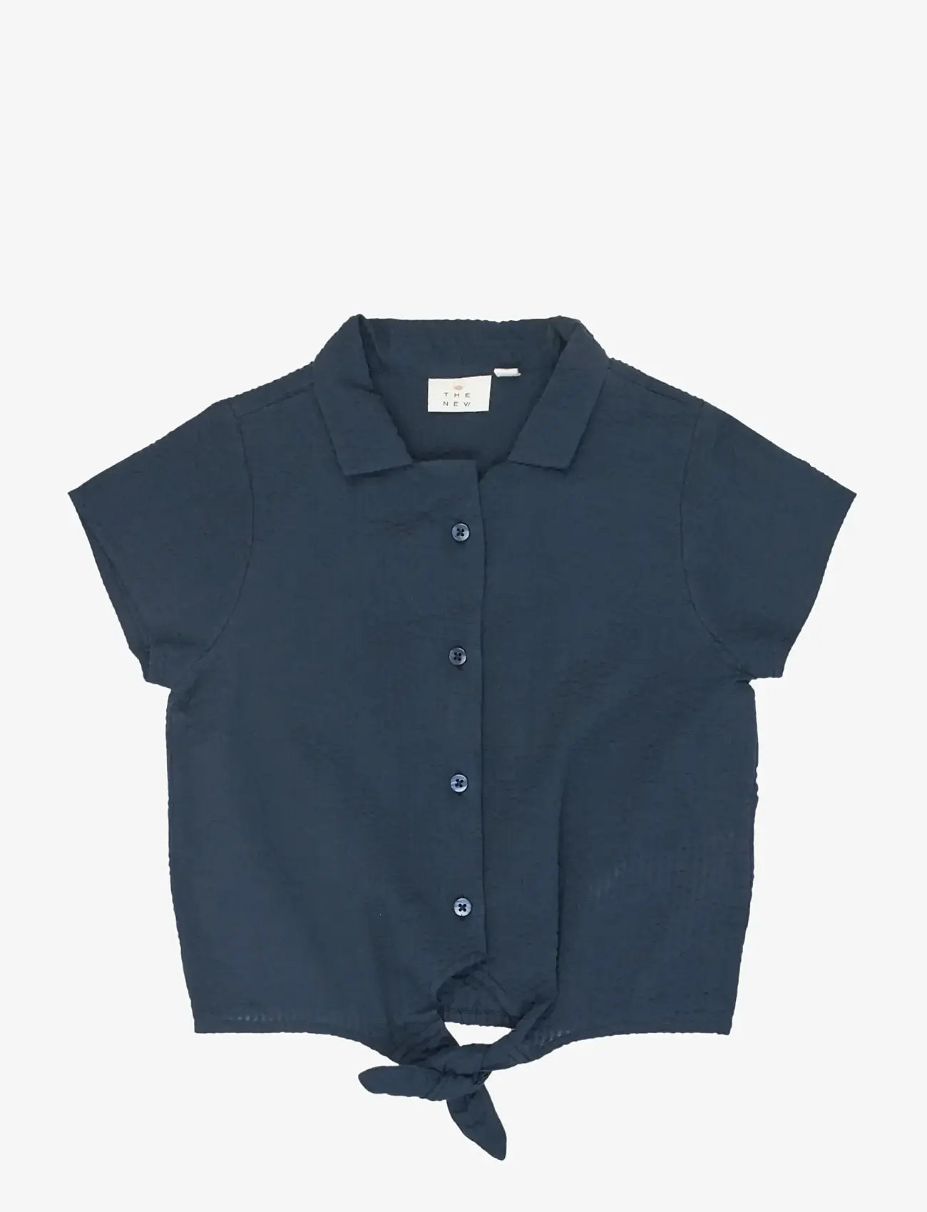 The New - TNTessa S_S Shirt - kurzärmlige hemden - navy blazer - 1