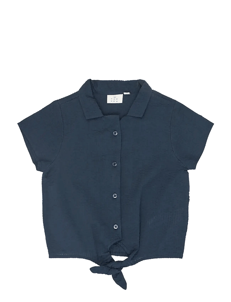 The New - TNTessa S_S Shirt - kurzärmlige hemden - navy blazer - 1