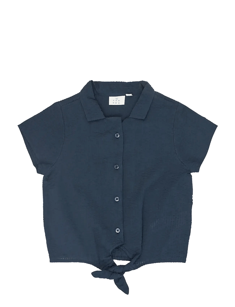 The New - TNTessa S_S Shirt - marškiniai trumpomis rankovėmis - navy blazer - 1