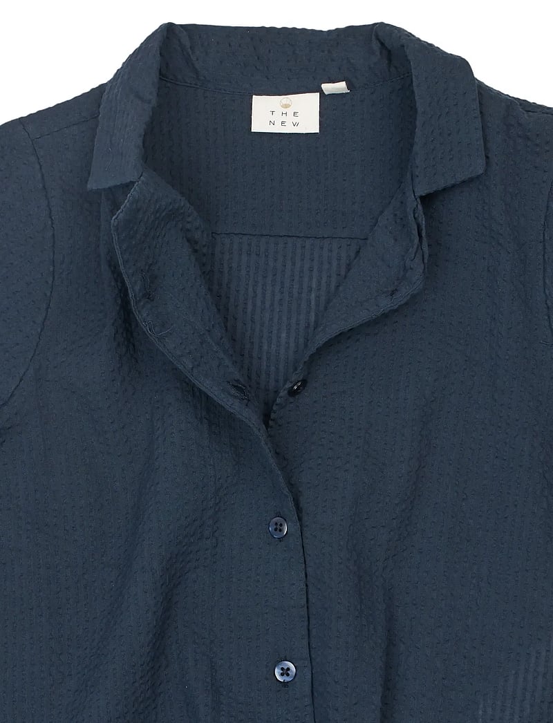 The New - TNTessa S_S Shirt - kurzärmlige hemden - navy blazer - 4