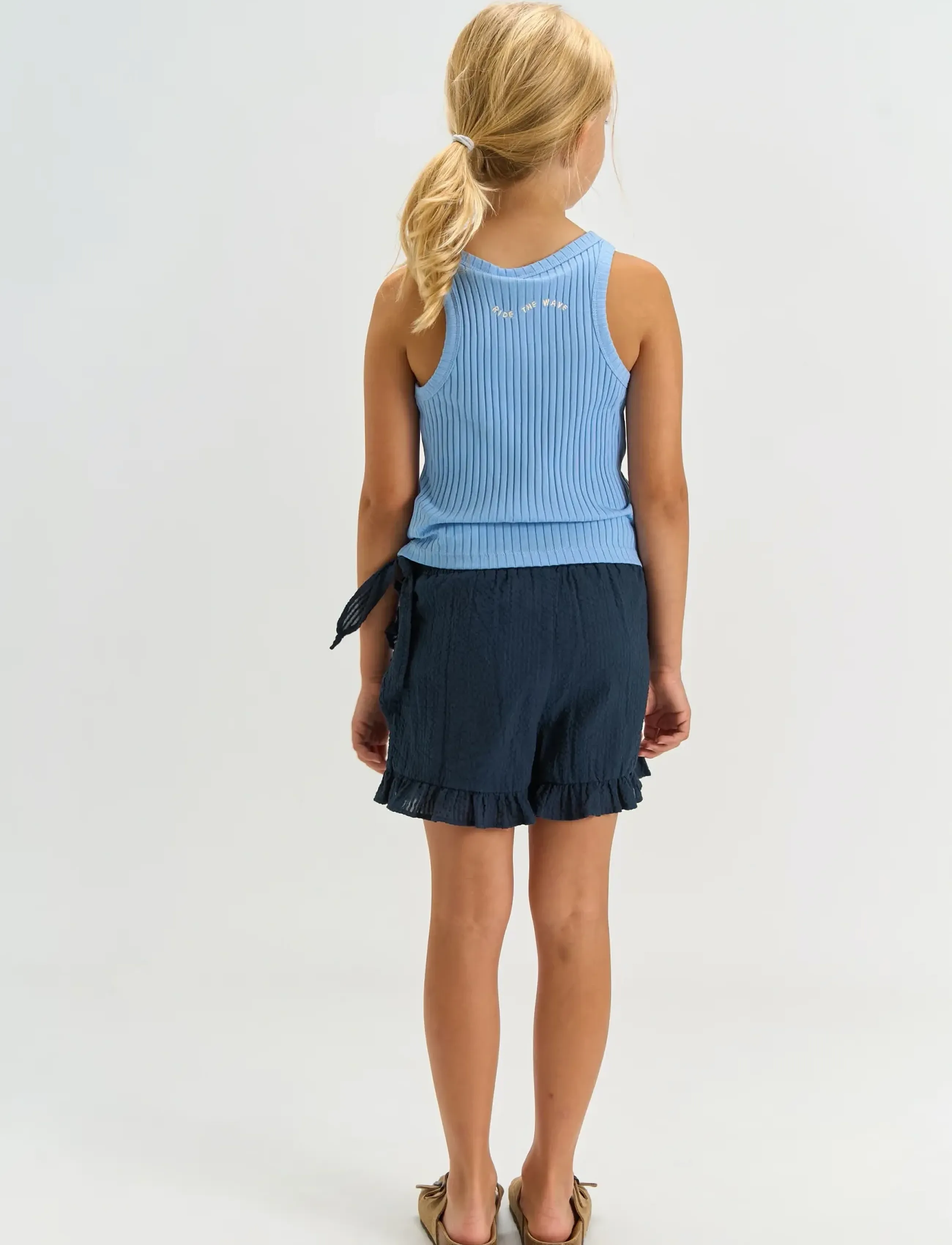 The New - TNTessa Wrap Shorts - casual shorts - navy blazer - 4