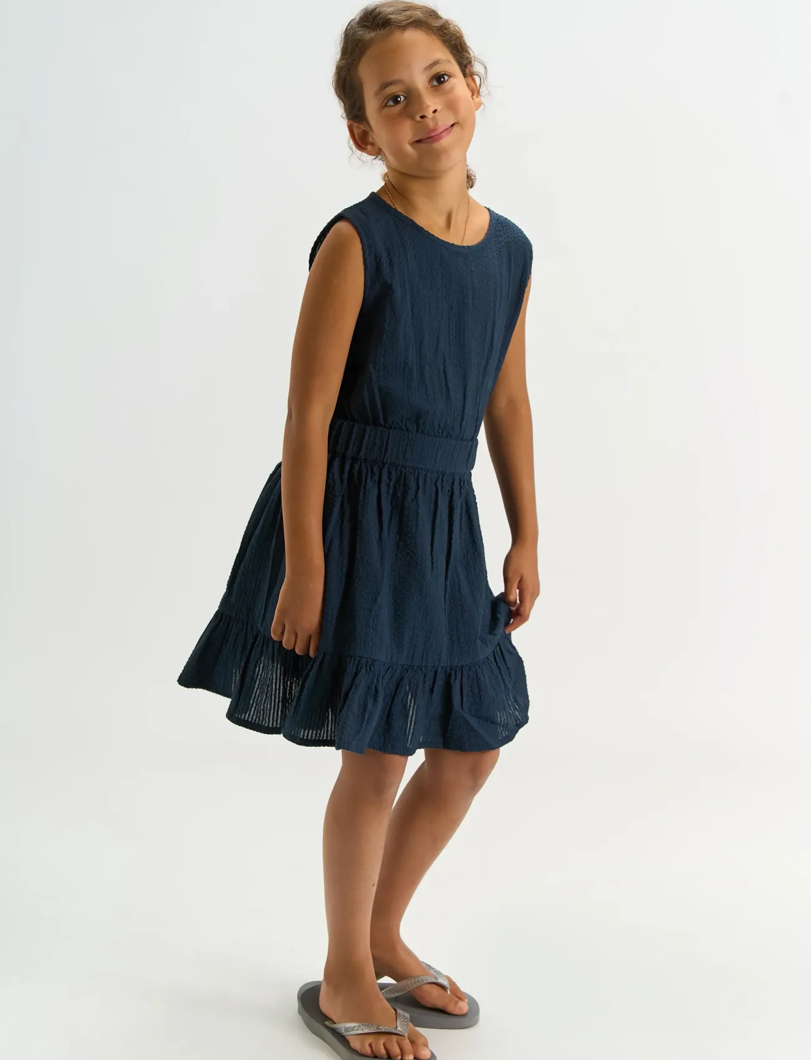 The New - TNTessa S_L Dress - Ärmellose freizeitkleider - navy blazer - 3