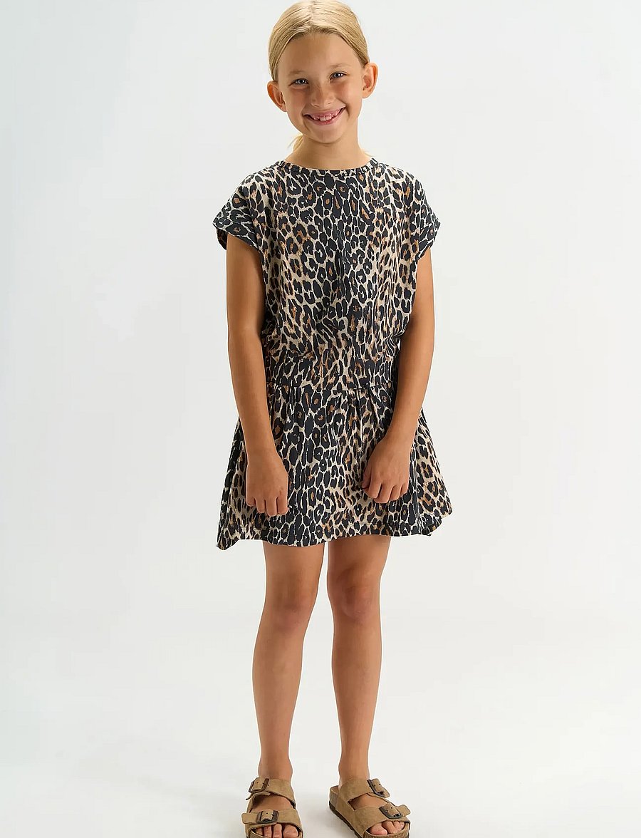 The New - TNTrue S_S Dress - kortærmede hverdagskjoler - rainy day aop tn - 0
