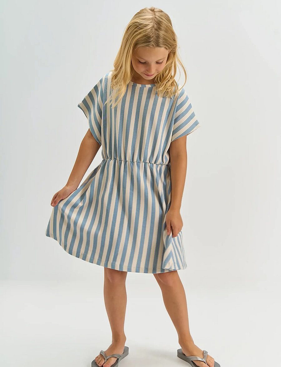 The New - TNTalia S_S Dress - kortærmede hverdagskjoler - forever blue striped - 0
