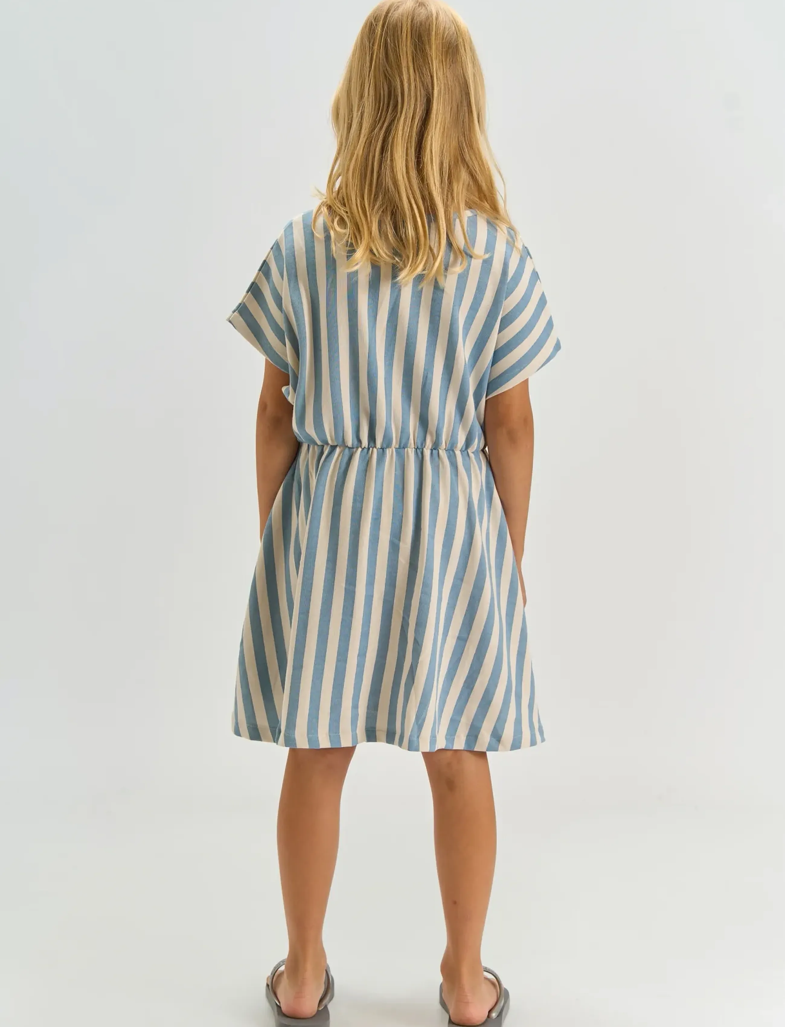 The New - TNTalia S_S Dress - kortærmede hverdagskjoler - forever blue striped - 3