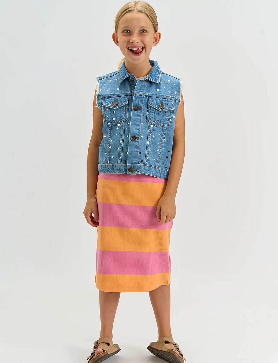 The New - TNRomina Denim Vest - vestid - light blue denim - 0