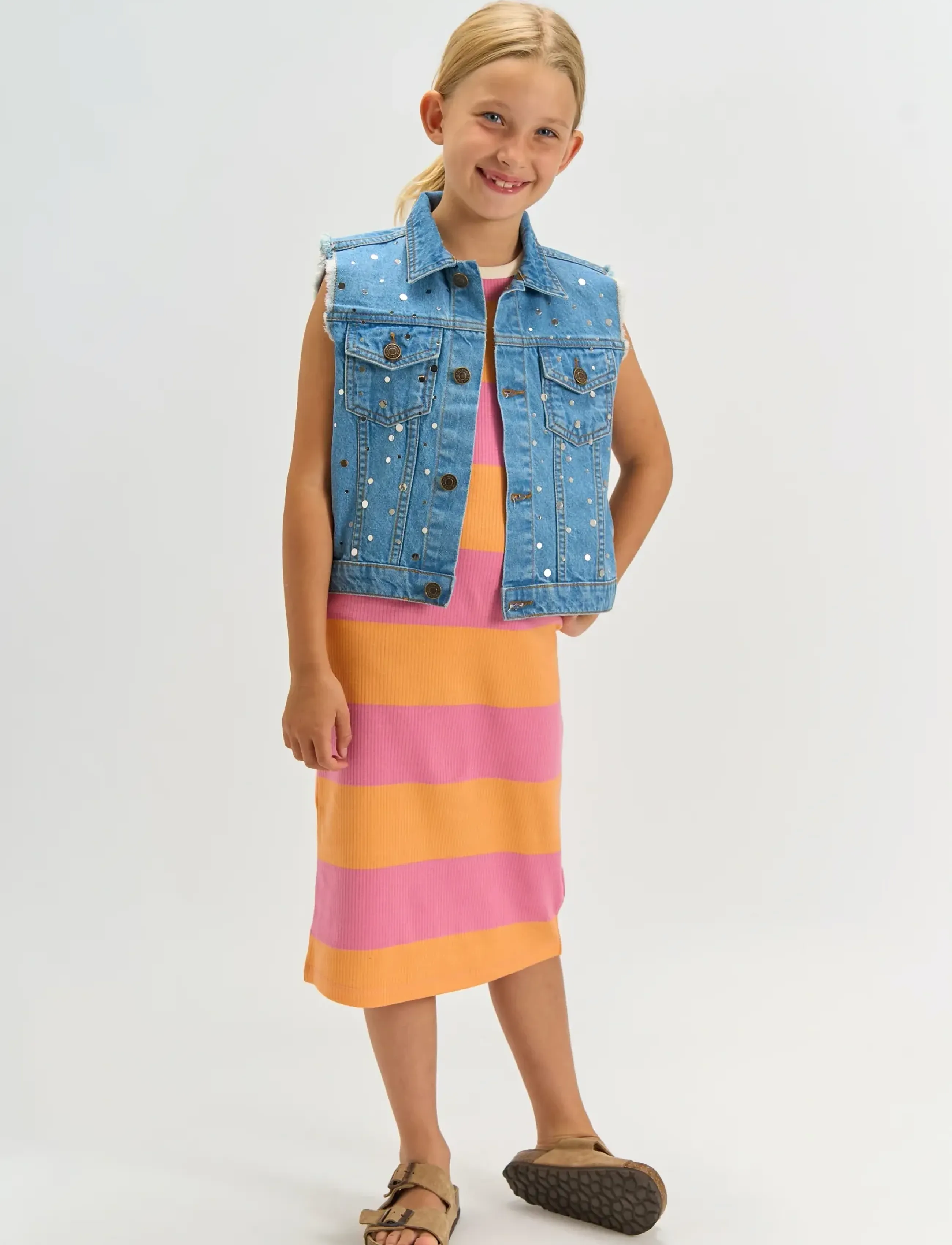 The New - TNRomina Denim Vest - vestid - light blue denim - 3