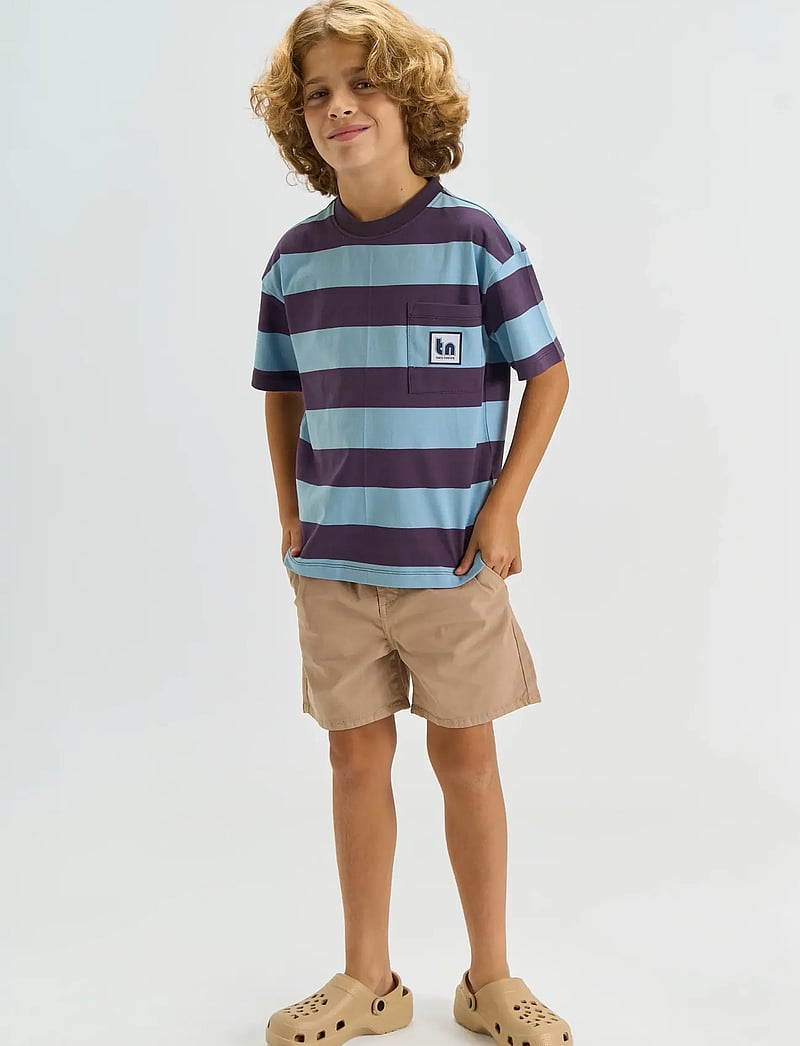 The New - TNThomson OS S_S Tee - kortærmede t-shirts - forever blue striped - 0
