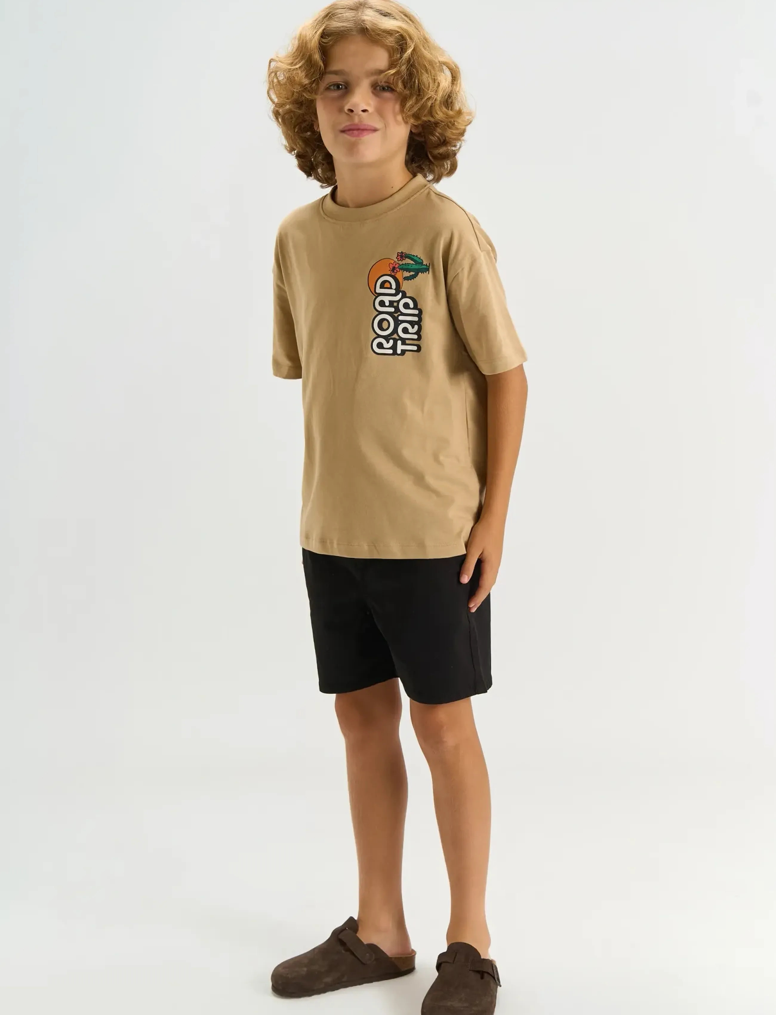 The New TNThomas OS S_S Tee - Oberteile - HUMUS / beige