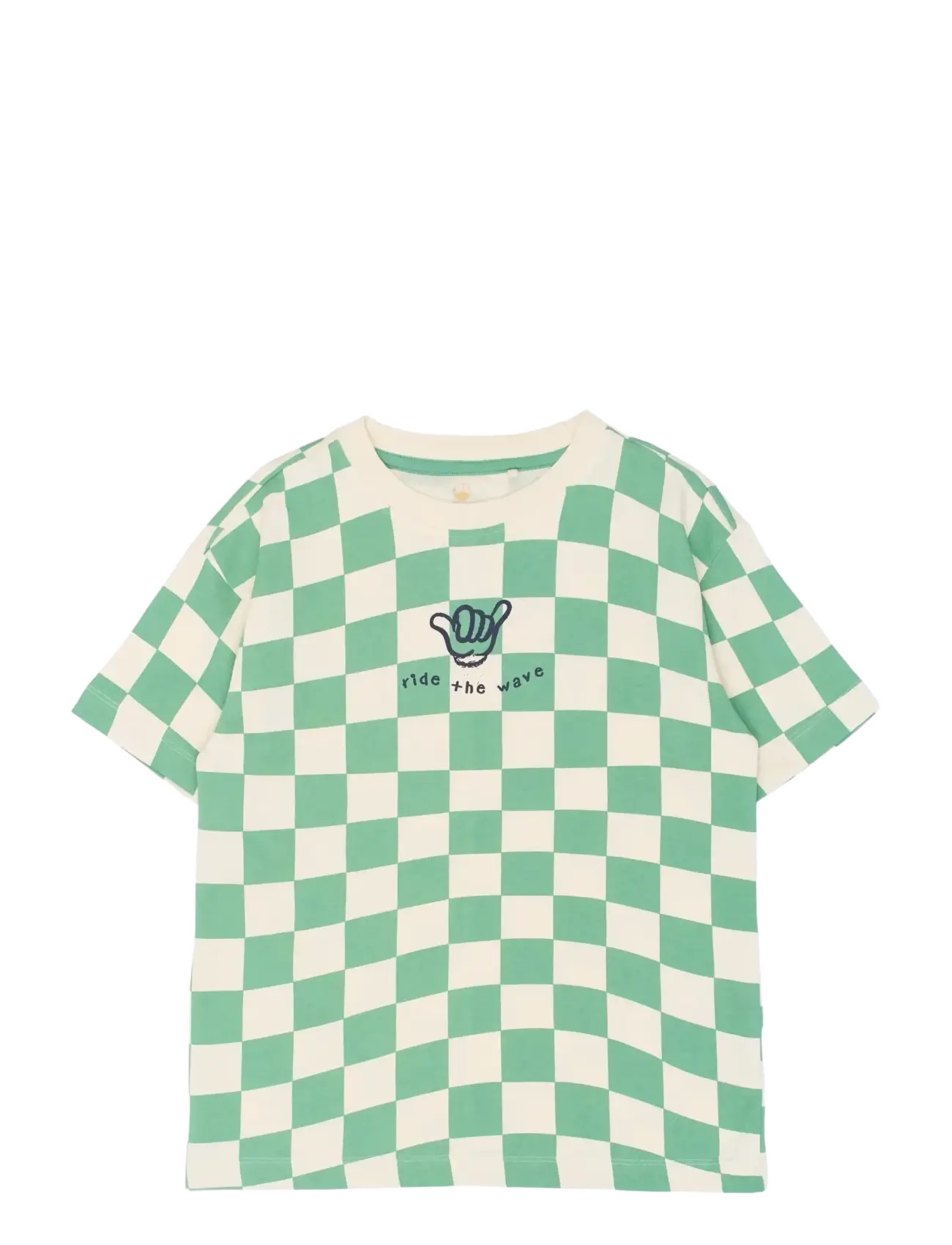 The New TNTiago OS S_S Tee - Tagasi kooli - CRÉME DE MENTHE CHECK / green