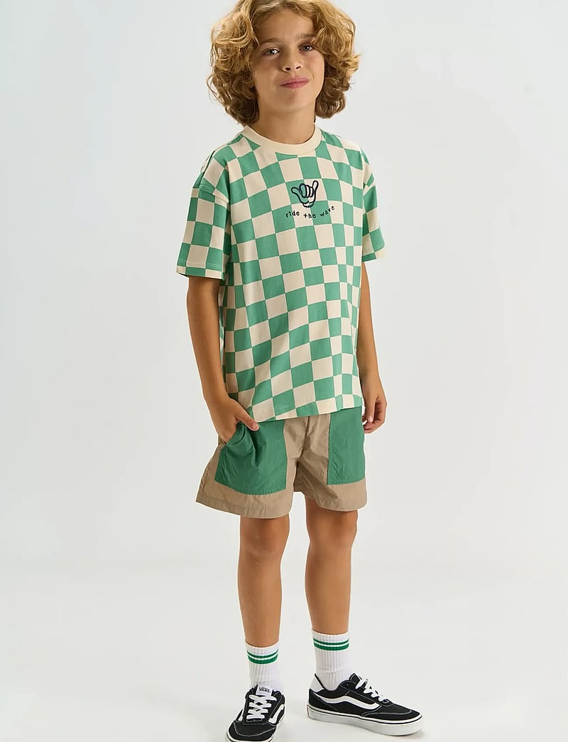 The New - TNTiago OS S_S Tee - lühikeste varrukatega t-särgid - crÉme de menthe check - 0