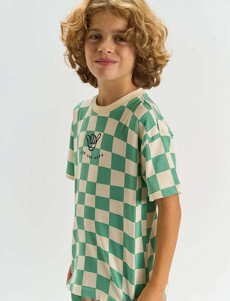 The New - TNTiago OS S_S Tee - lühikeste varrukatega t-särgid - crÉme de menthe check - 3
