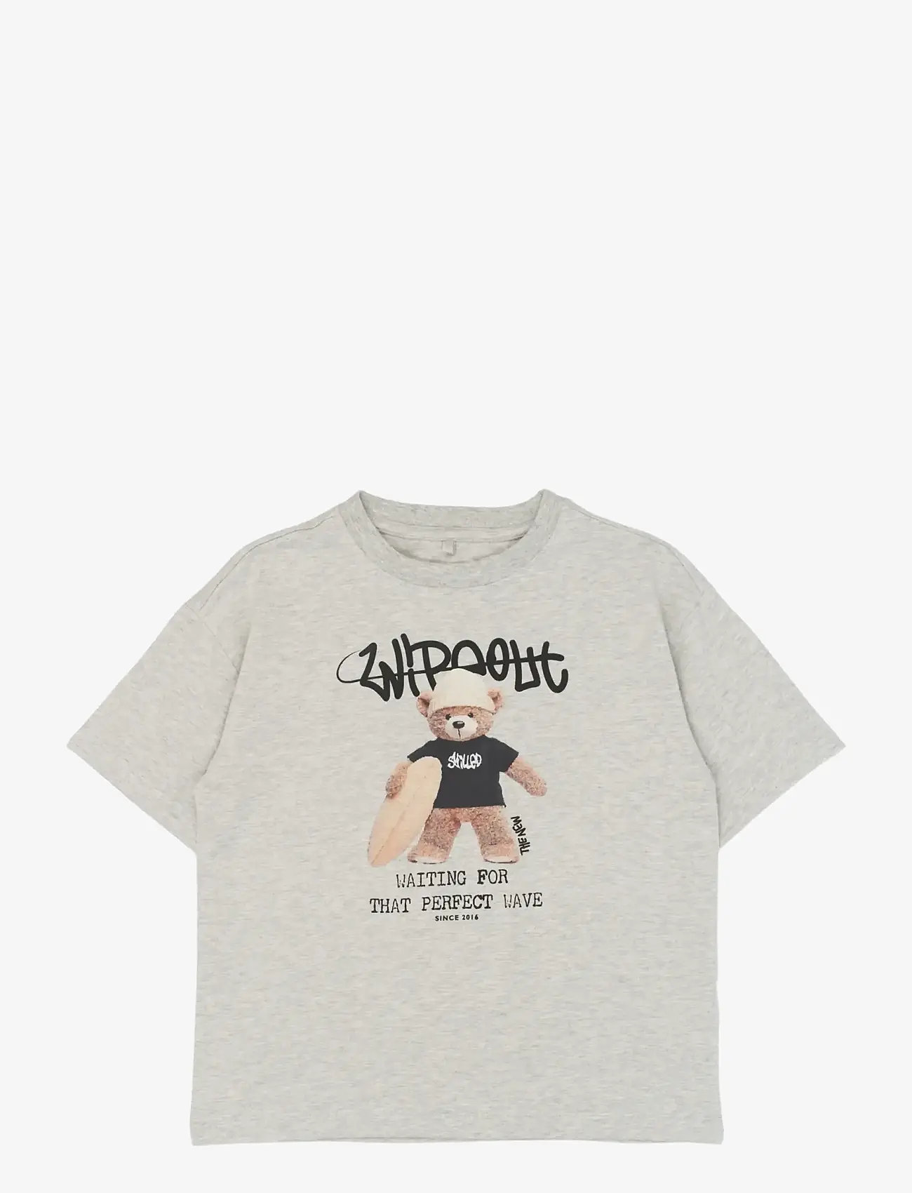 The New - TNTeddy OS S_S Tee - kortärmade t-shirts - light grey melange - 1