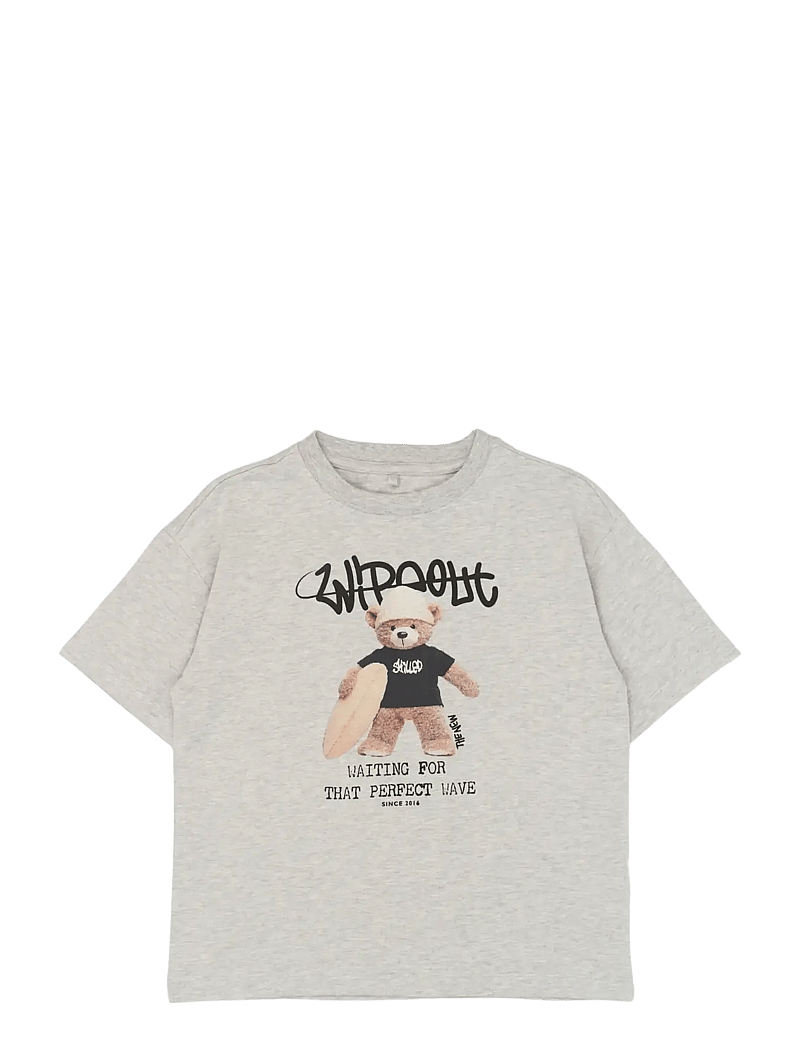 The New - TNTeddy OS S_S Tee - kortärmade t-shirts - light grey melange - 1