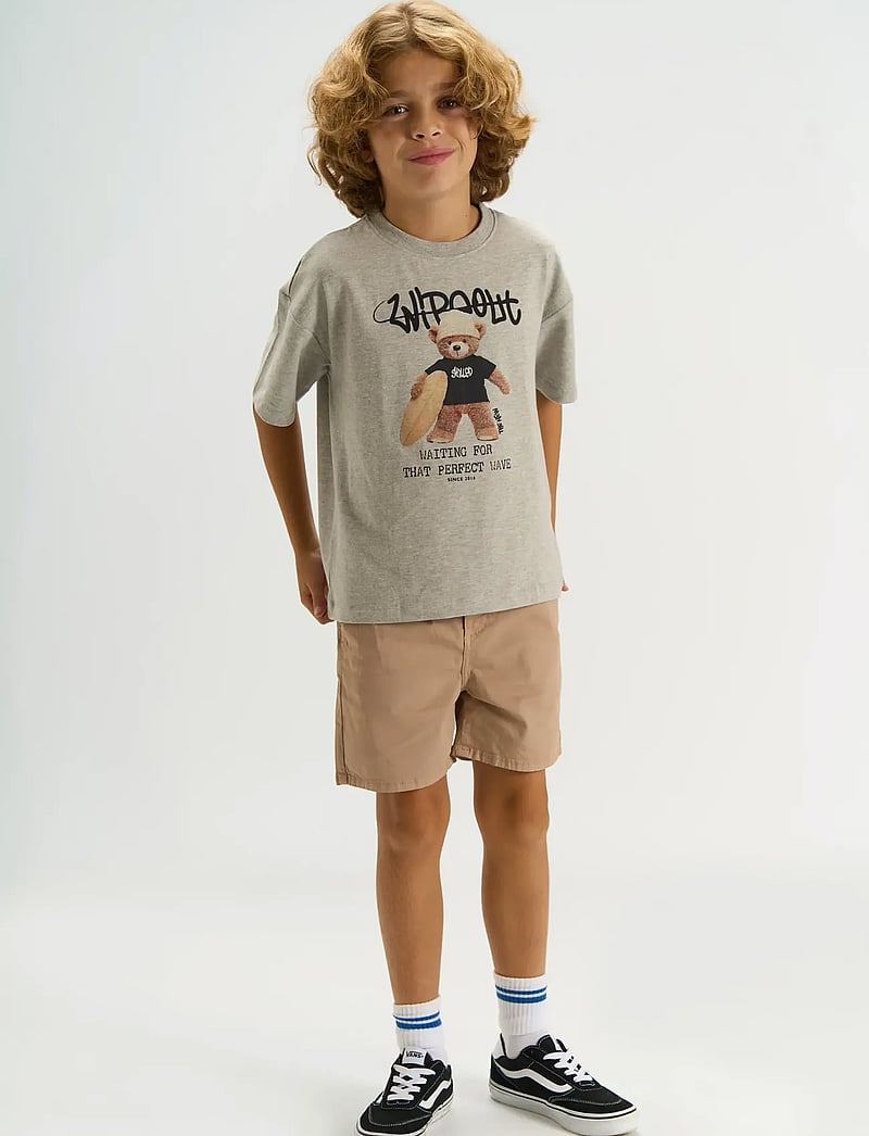 The New - TNTeddy OS S_S Tee - kortärmade t-shirts - light grey melange - 0