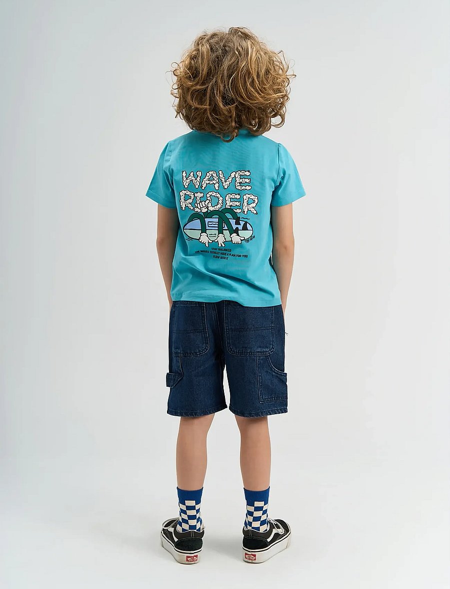 The New - TNSavid Baggy Fit Worker Shorts - cargo shorts - unwashed denim - 3