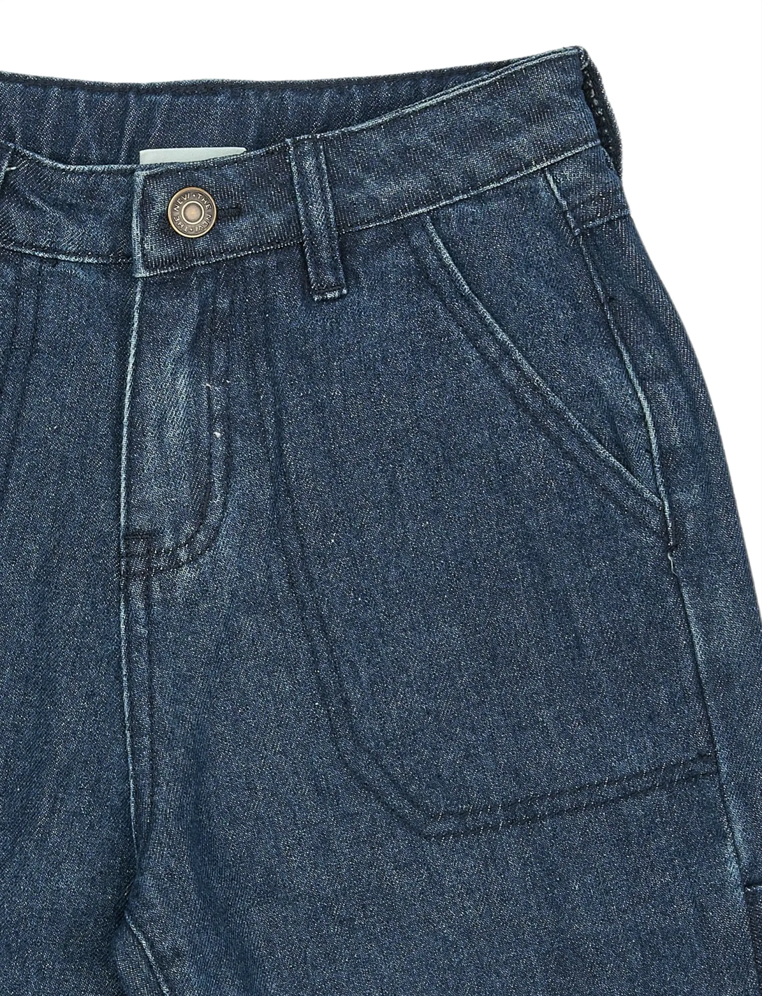 The New - TNSavid Baggy Fit Worker Shorts - cargo shorts - unwashed denim - 5