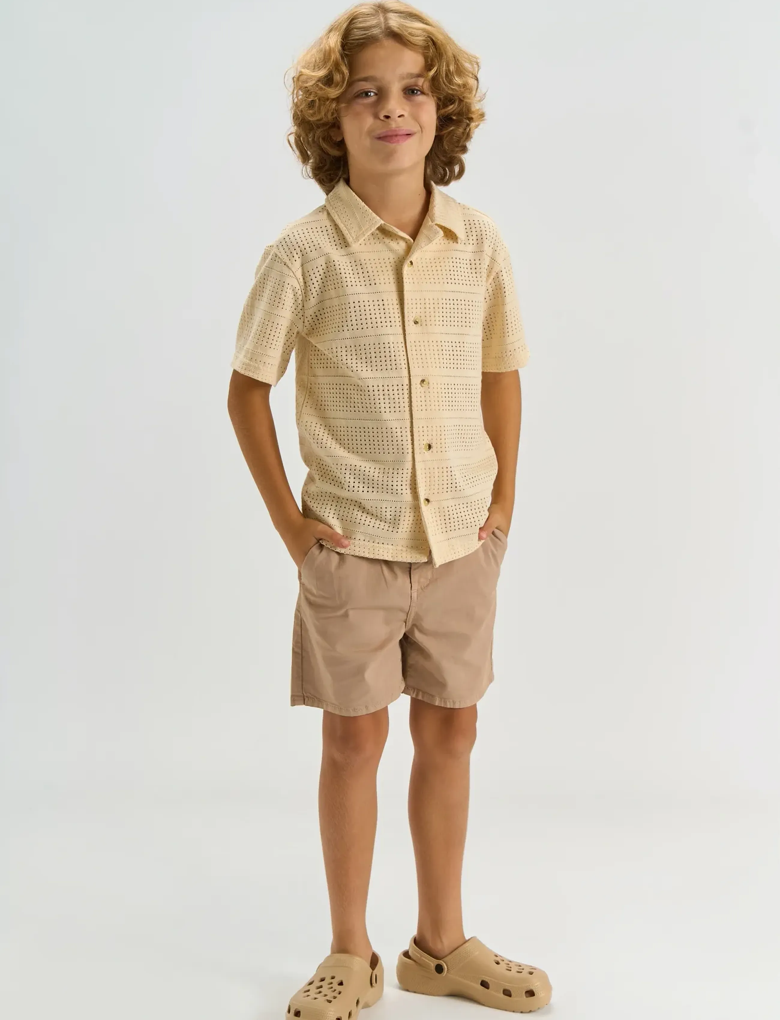 The New TNTruman S_S Shirt - Särgid - ANTIQUE WHITE / cream