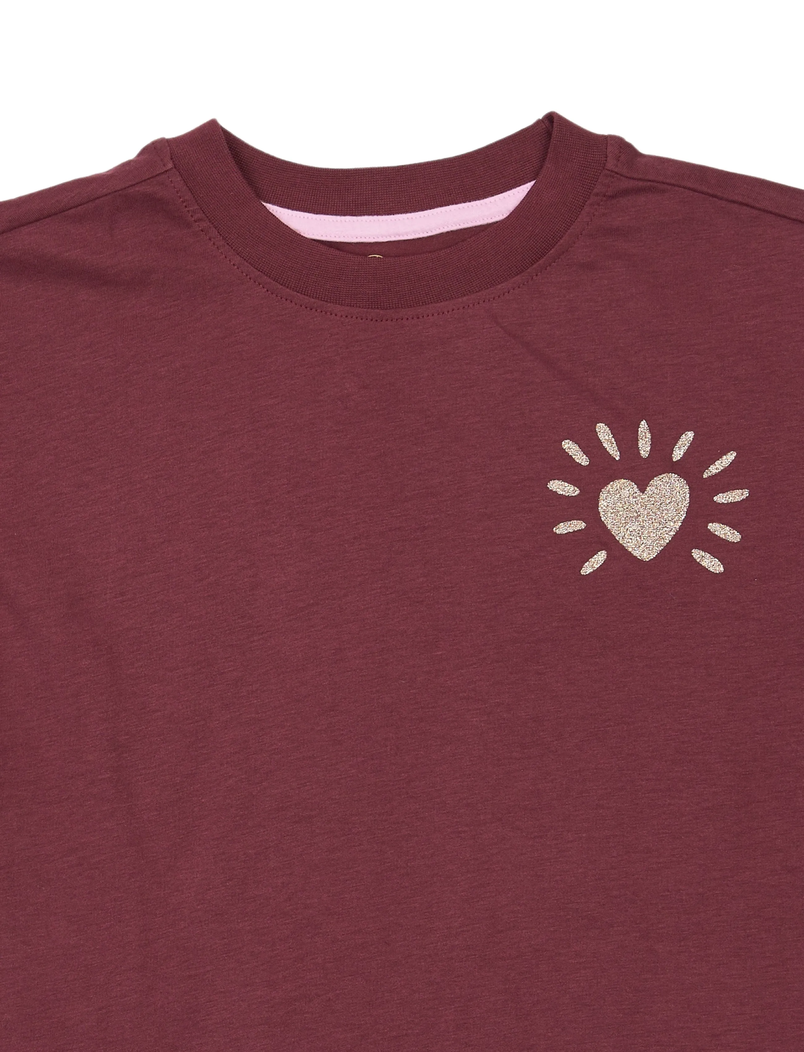 The New - TNVioletta OS S_S Tee - kortærmede t-shirts - burgundy tn - 4