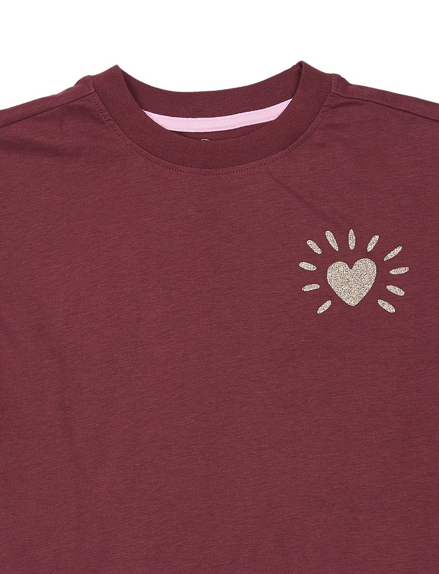 The New - TNVioletta OS S_S Tee - kortærmede t-shirts - burgundy tn - 4