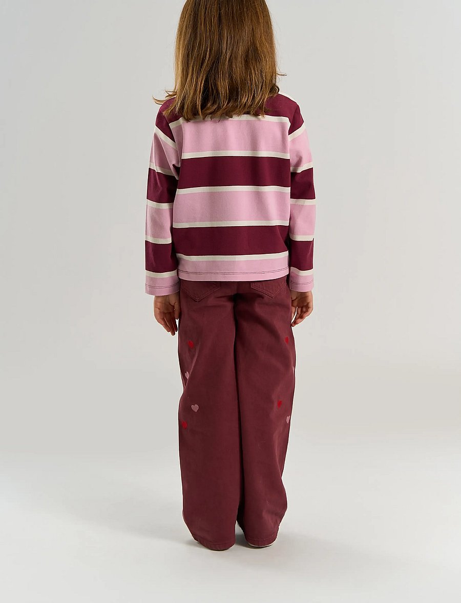 The New - TNVidette OS L_S Pique Polo - langærmede poloer - burgundy striped tn - 4