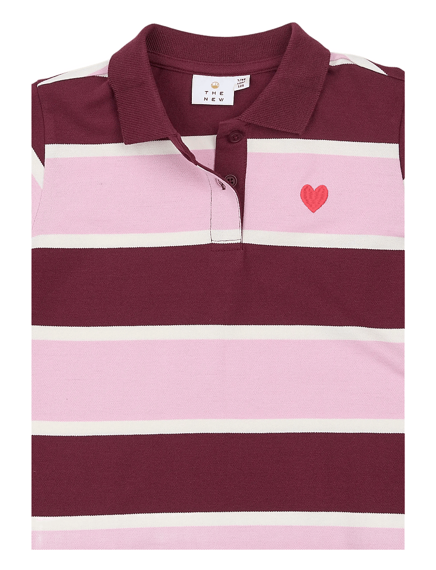 The New - TNVidette OS L_S Pique Polo - langærmede poloer - burgundy striped tn - 3