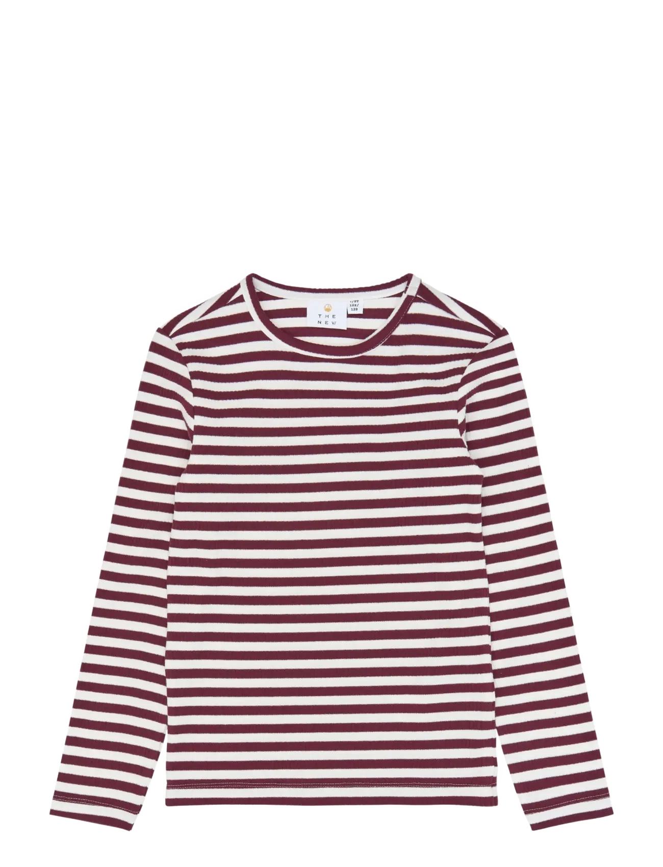 The New - TNMoore L_S Rib Tee - långärmade t-shirts - gardenia striped - 1