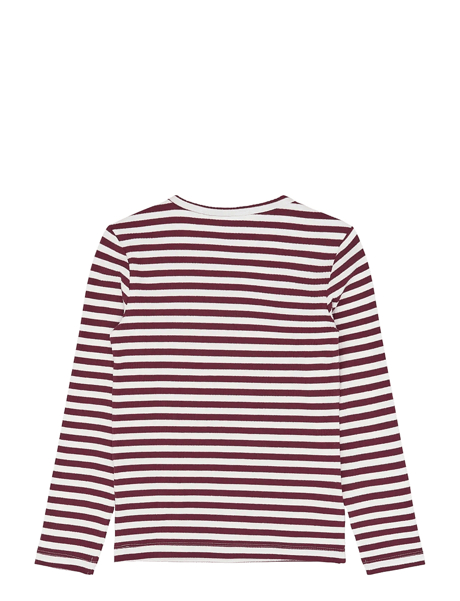 The New - TNMoore L_S Rib Tee - långärmade t-shirts - gardenia striped - 2