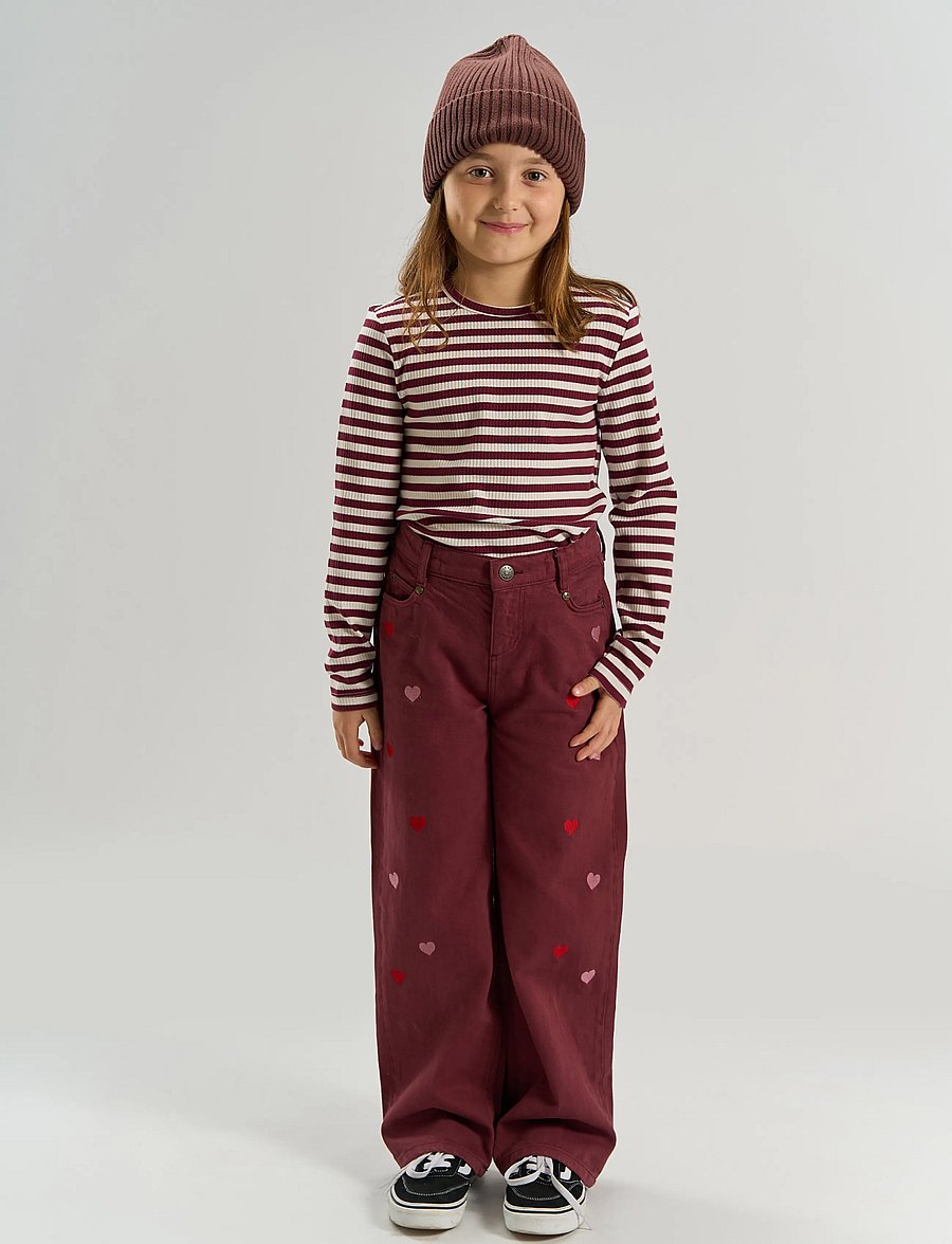 The New - TNMoore L_S Rib Tee - långärmade t-shirts - gardenia striped - 0