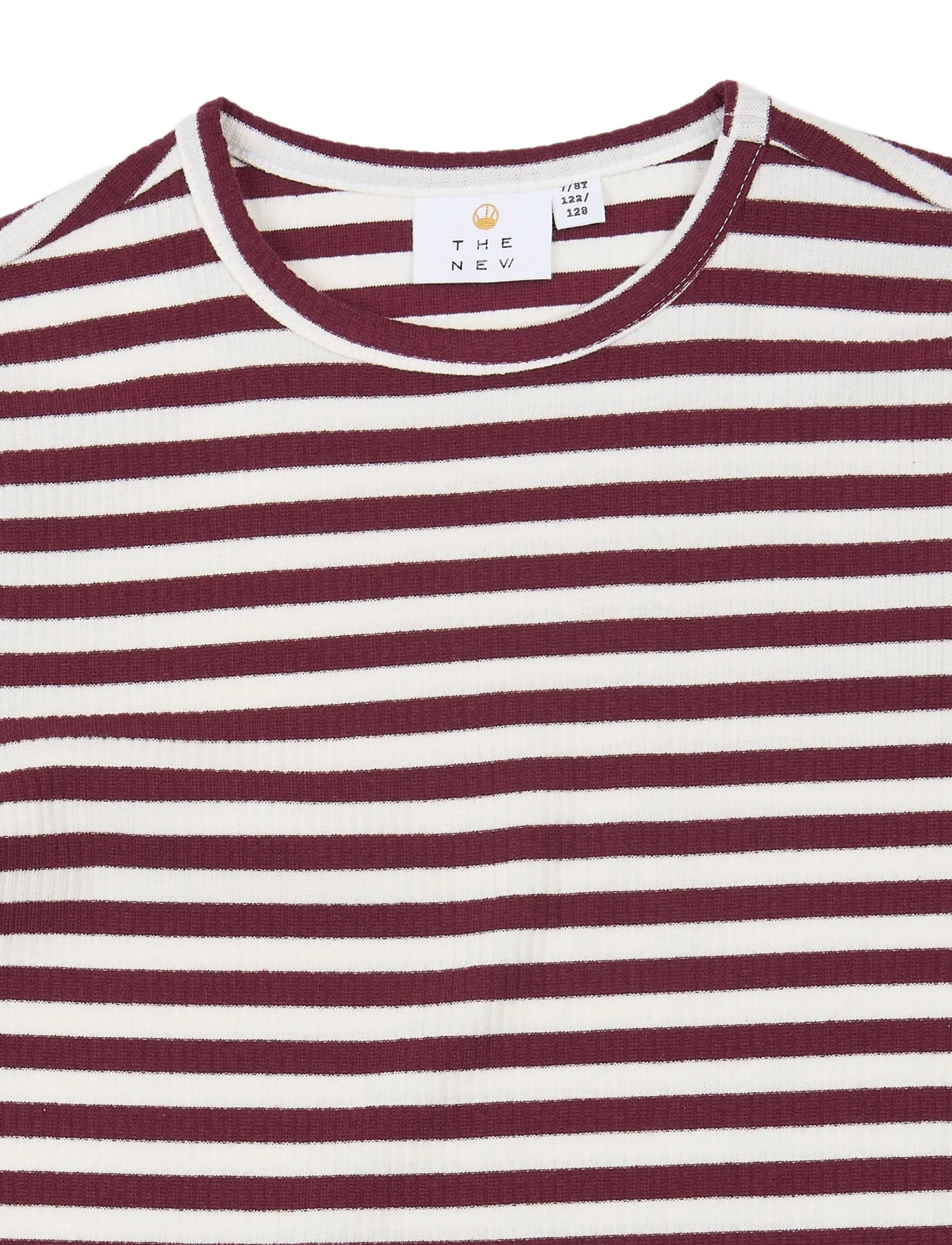 The New - TNMoore L_S Rib Tee - långärmade t-shirts - gardenia striped - 4