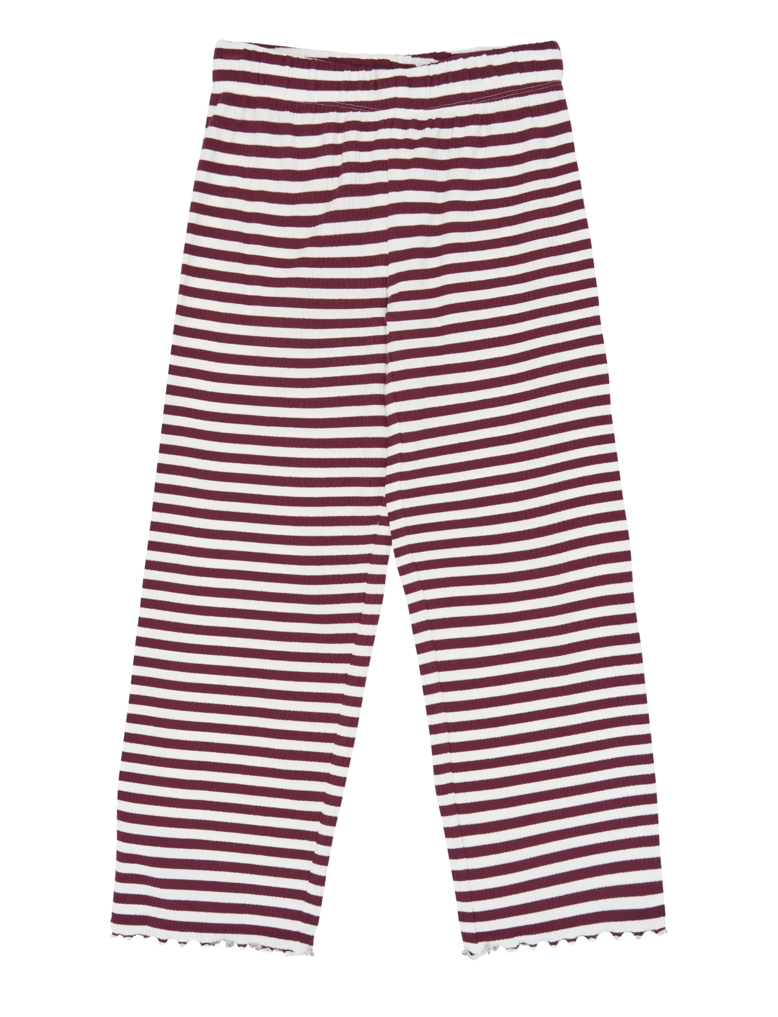 The New TNMoore Wide Rib Pants - The New - GARDENIA STRIPED / burgundy