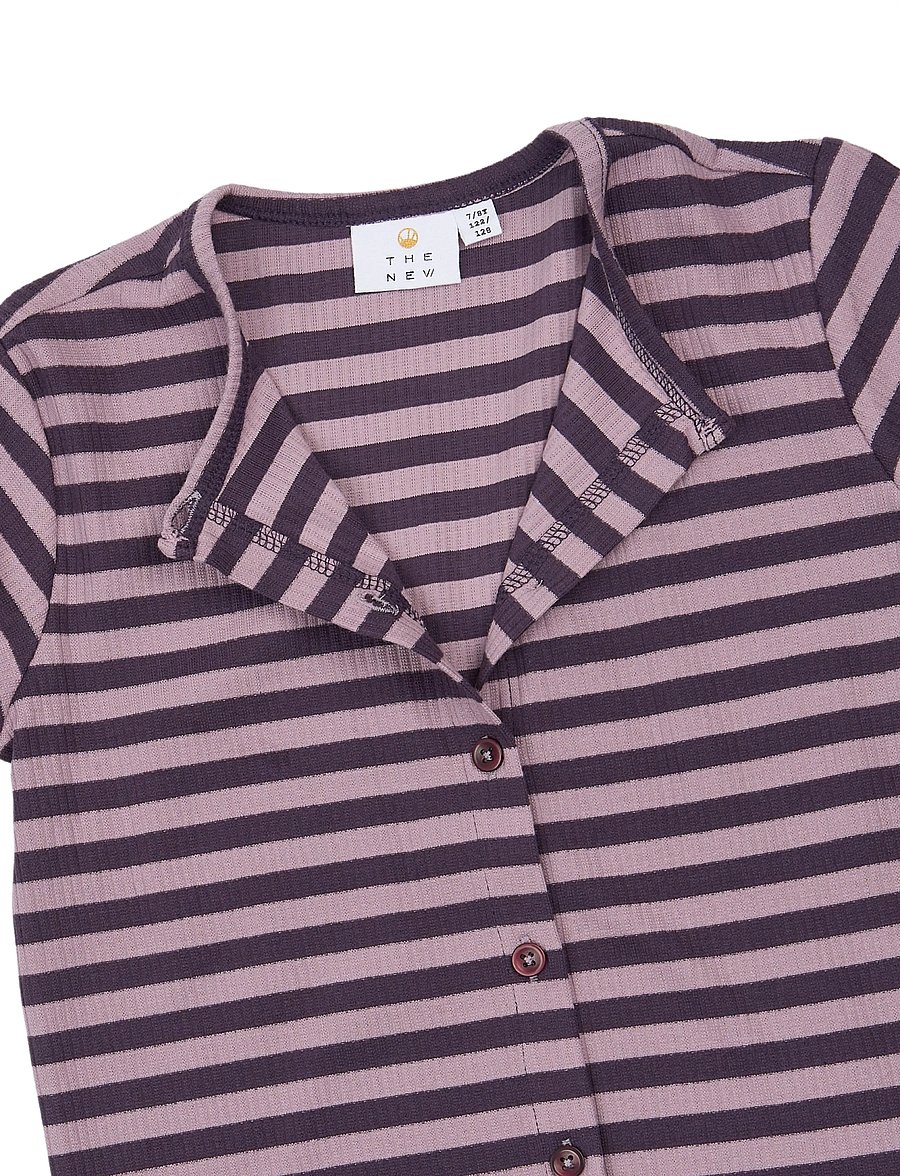 The New - TNMoore L_S Rib Cardigan - sweet grape striped tn - 4