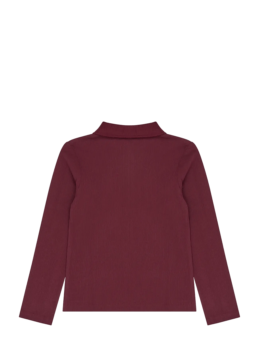 The New - TNVarena L_S Rib Polo - langärmelig poloshirt - burgundy tn - 2