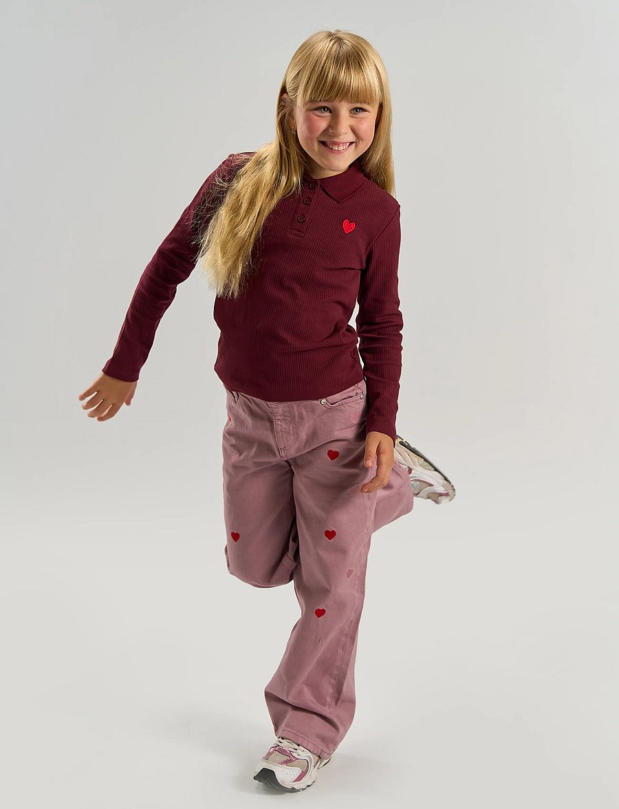 The New - TNVarena L_S Rib Polo - langärmelig poloshirt - burgundy tn - 0