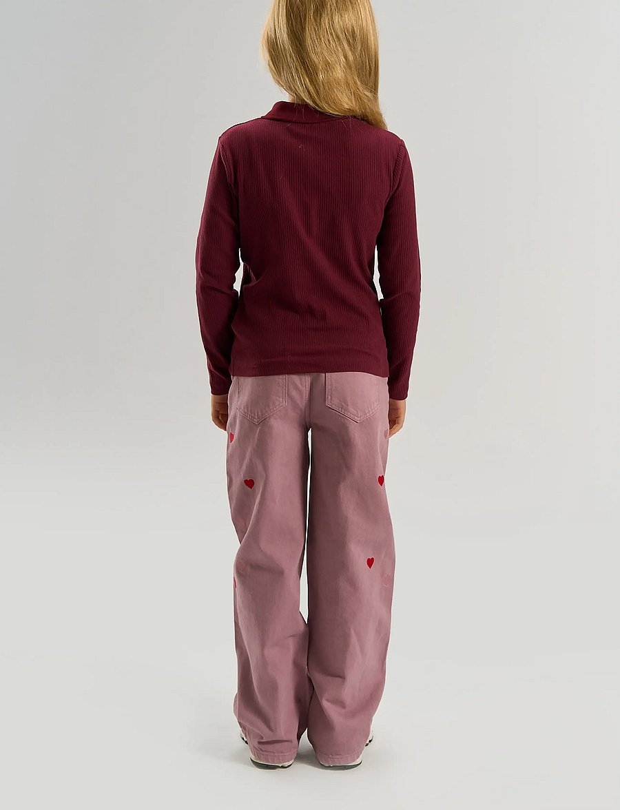 The New - TNVarena L_S Rib Polo - langärmelig poloshirt - burgundy tn - 3