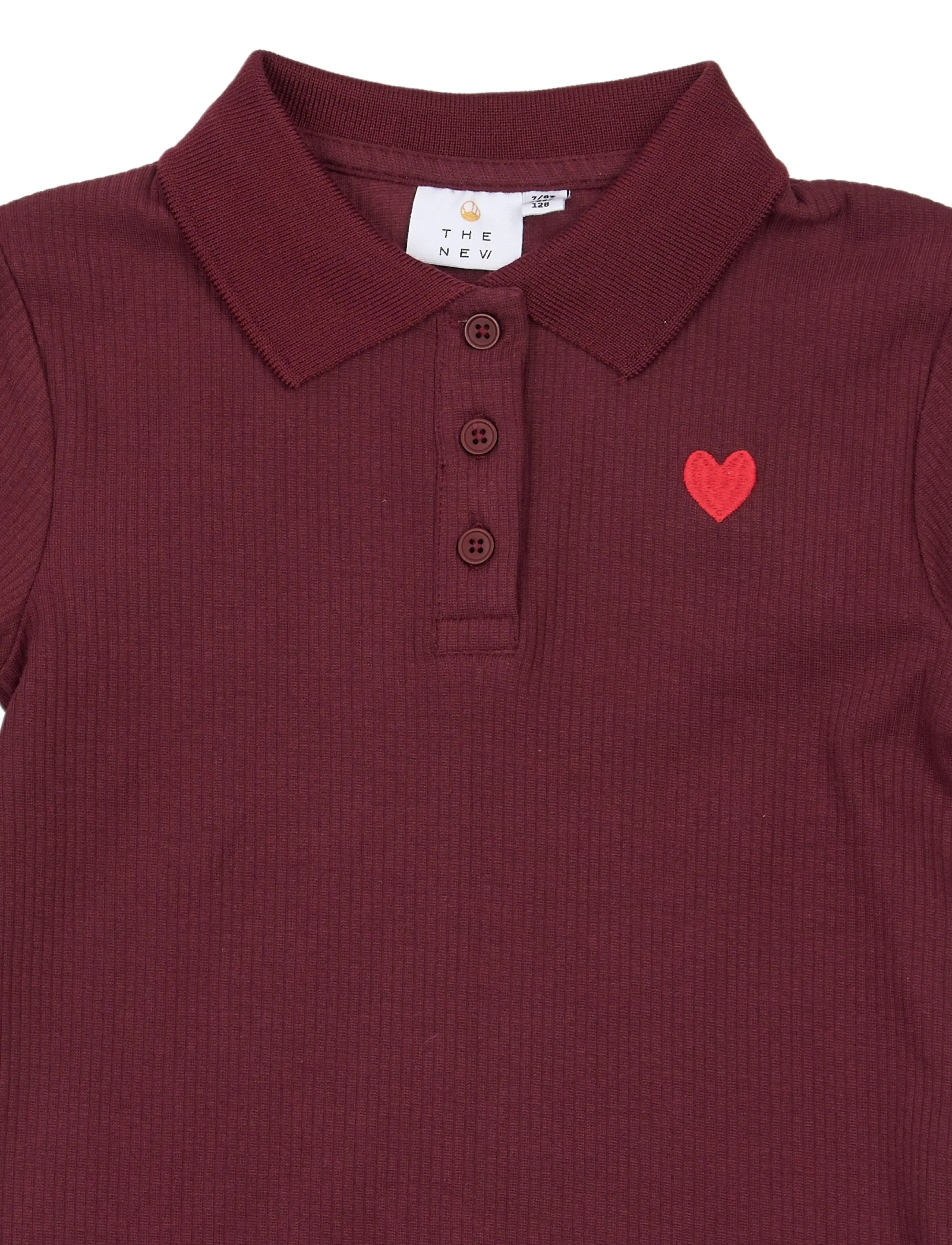 The New - TNVarena L_S Rib Polo - langärmelig poloshirt - burgundy tn - 4