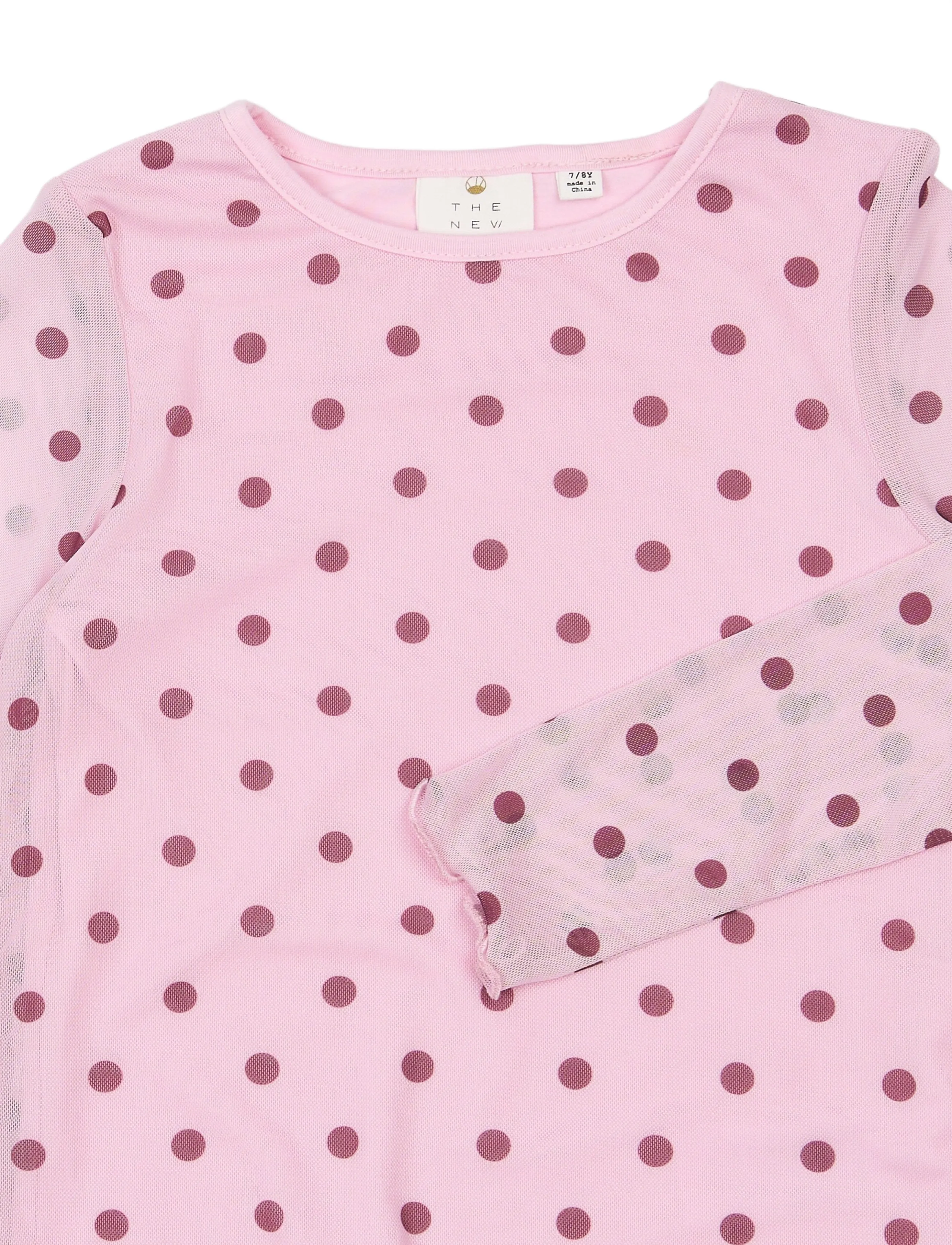The New - TNVandelia L_S Mesh Tee - pink lavender aop tn - 4