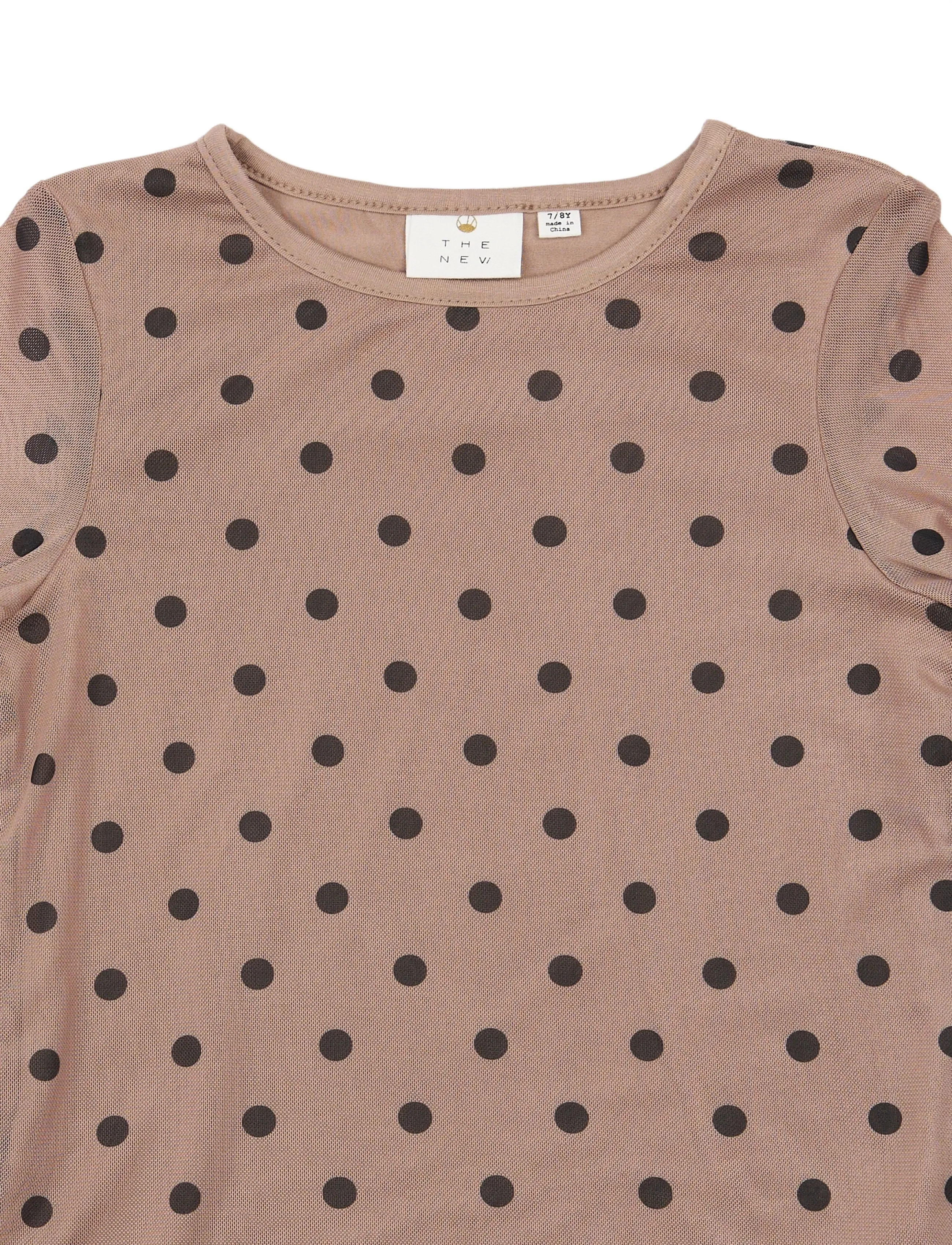 The New - TNVandelia L_S Mesh Tee - taupe gray aop tn - 4