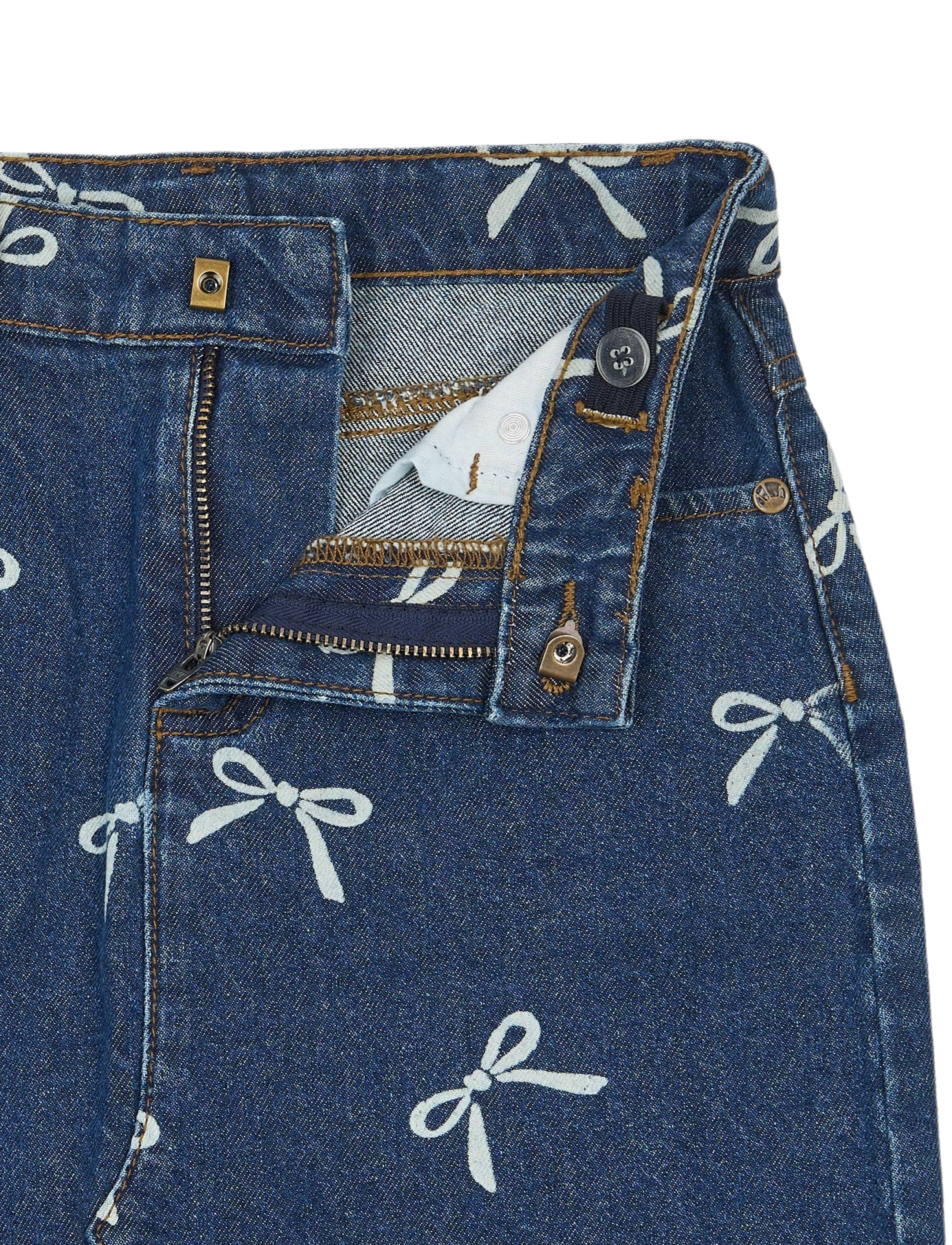 The New - TNVirginia Denim Skirt - korte nederdele - medium blue denim aop - 4