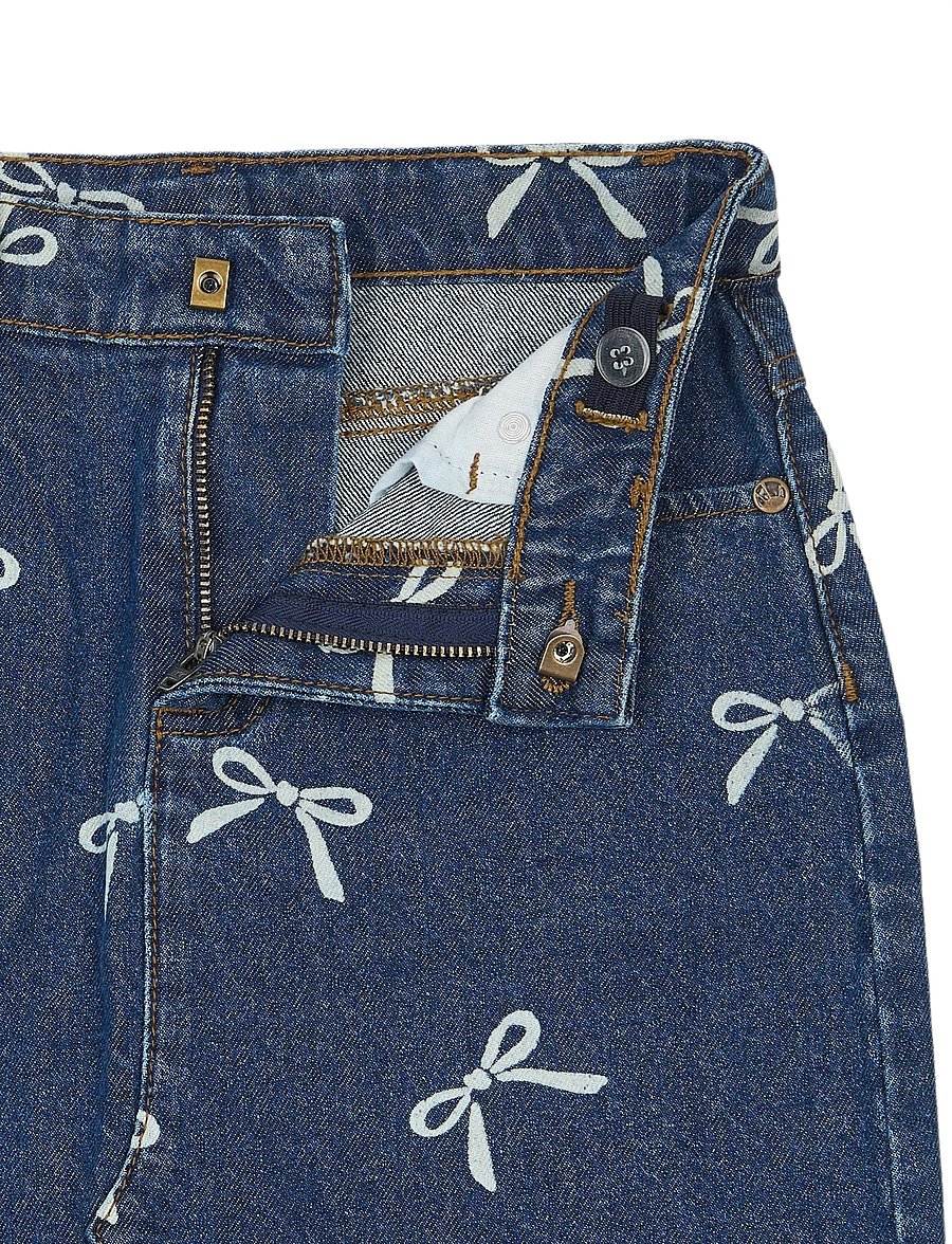 The New - TNVirginia Denim Skirt - korte nederdele - medium blue denim aop - 4