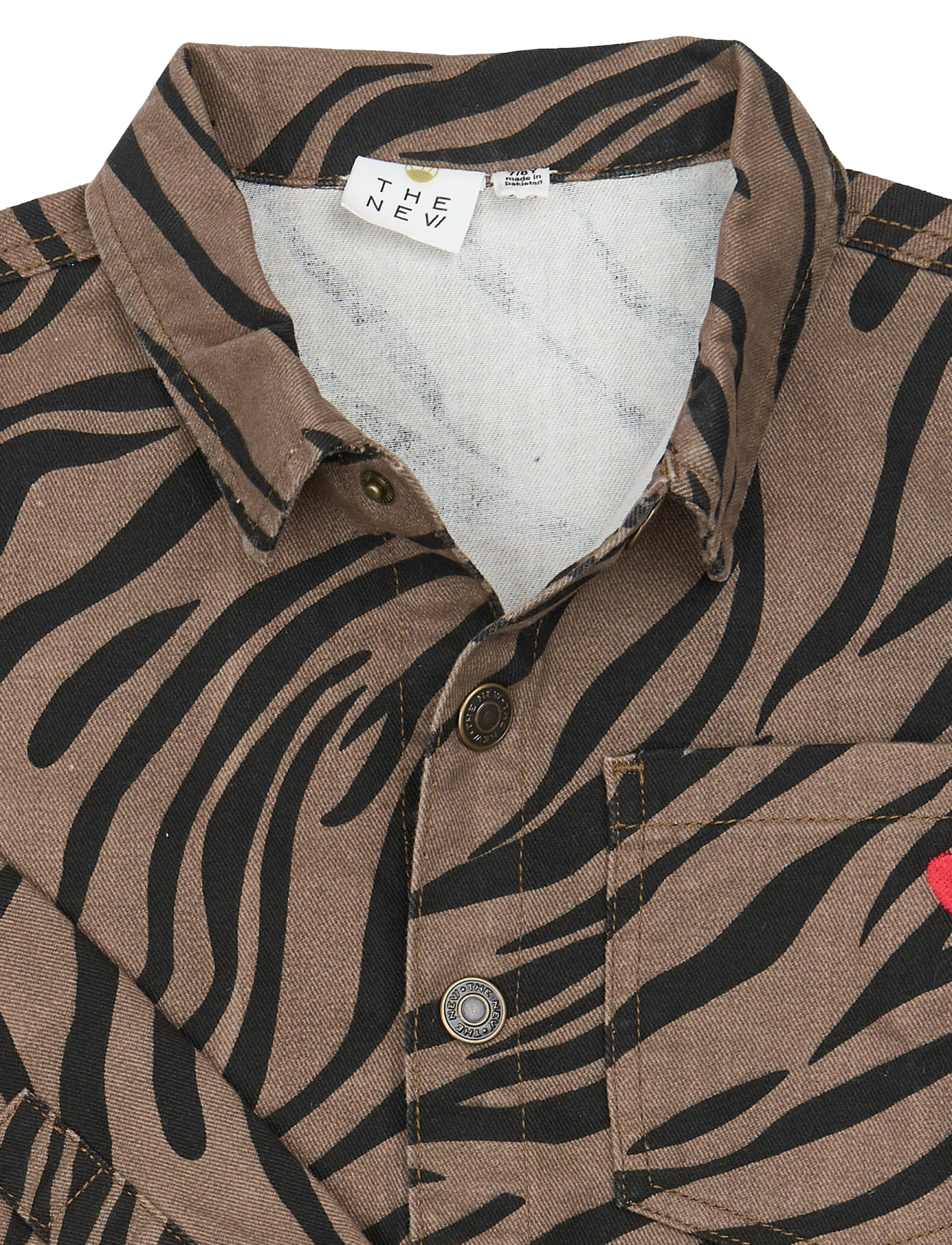 The New - TNVanya OS Denim Overshirt - taupe gray aop tn - 5