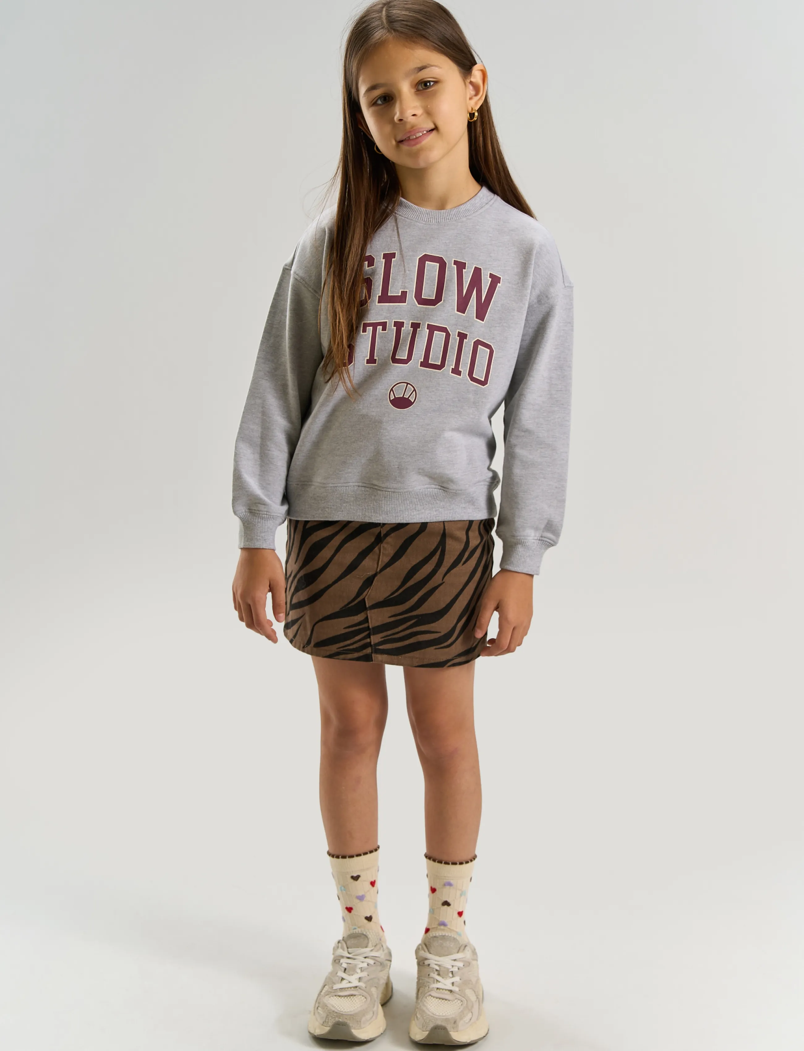 The New TNVanya Denim Skirt - Korte nederdele - TAUPE GRAY AOP TN / brown
