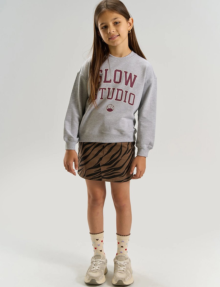The New - TNVanya Denim Skirt - korte nederdele - taupe gray aop tn - 0