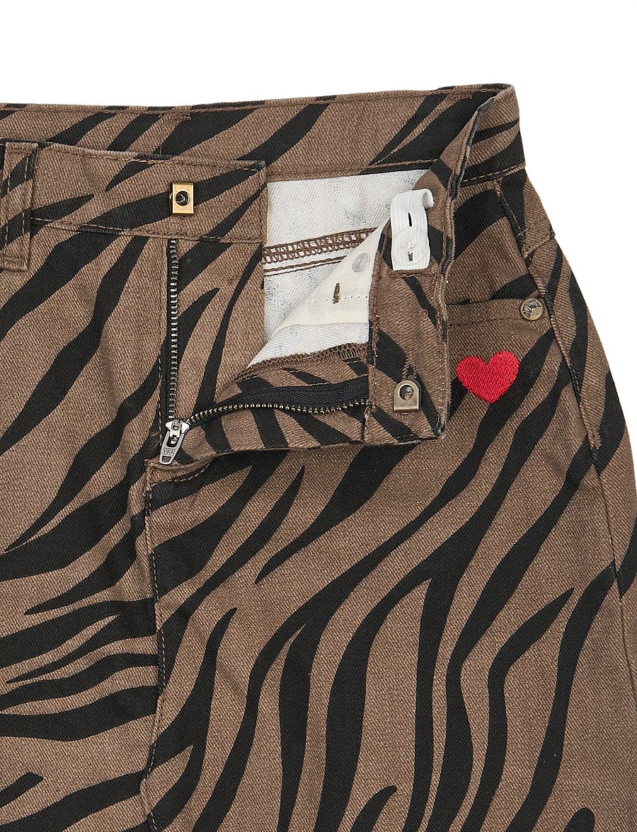The New - TNVanya Denim Skirt - korte nederdele - taupe gray aop tn - 4