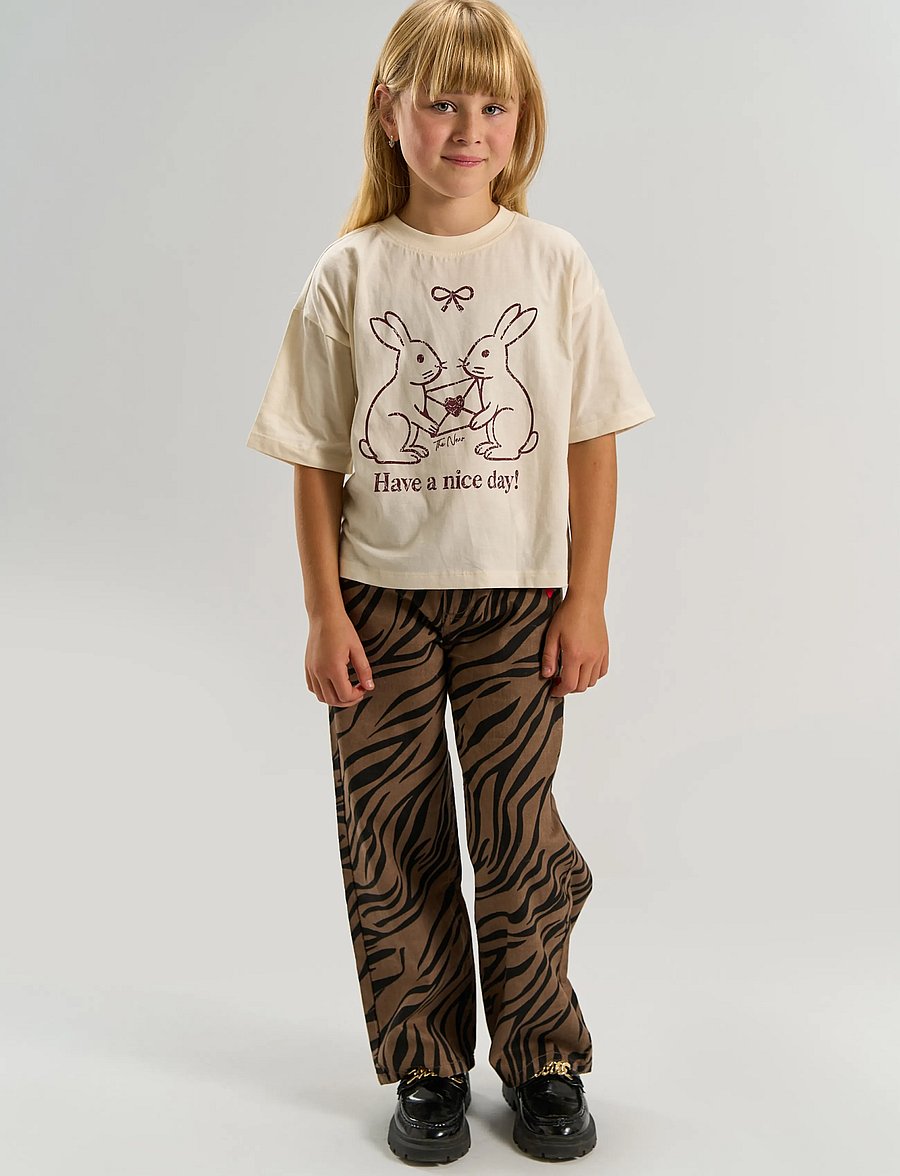 The New - TNVanya Wide Fit Jeans - hosen mit weitem bein - taupe gray aop tn - 0