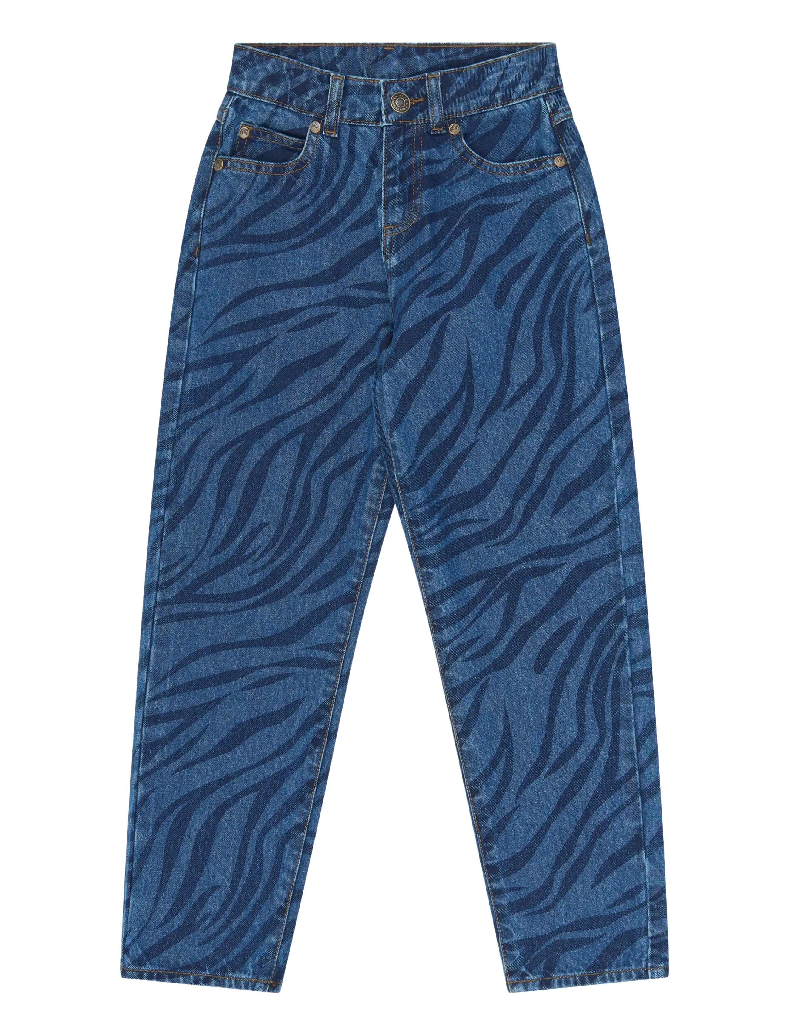 The New - TNVeola Mom Fit Jeans - tapered jeans - medium blue denim aop - 1