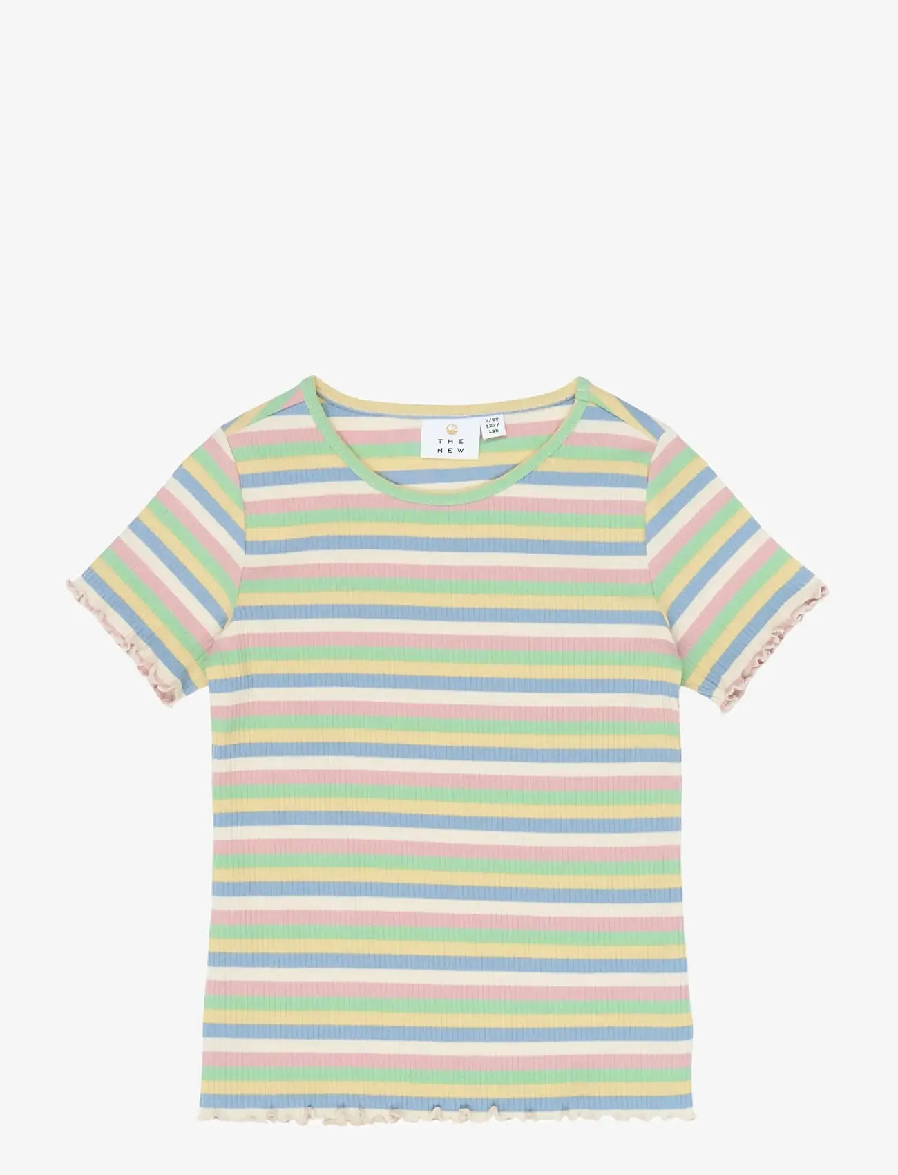 The New - TNStella S_S Rib Tee - lühikeste varrukatega t-särgid - multi striped - 0